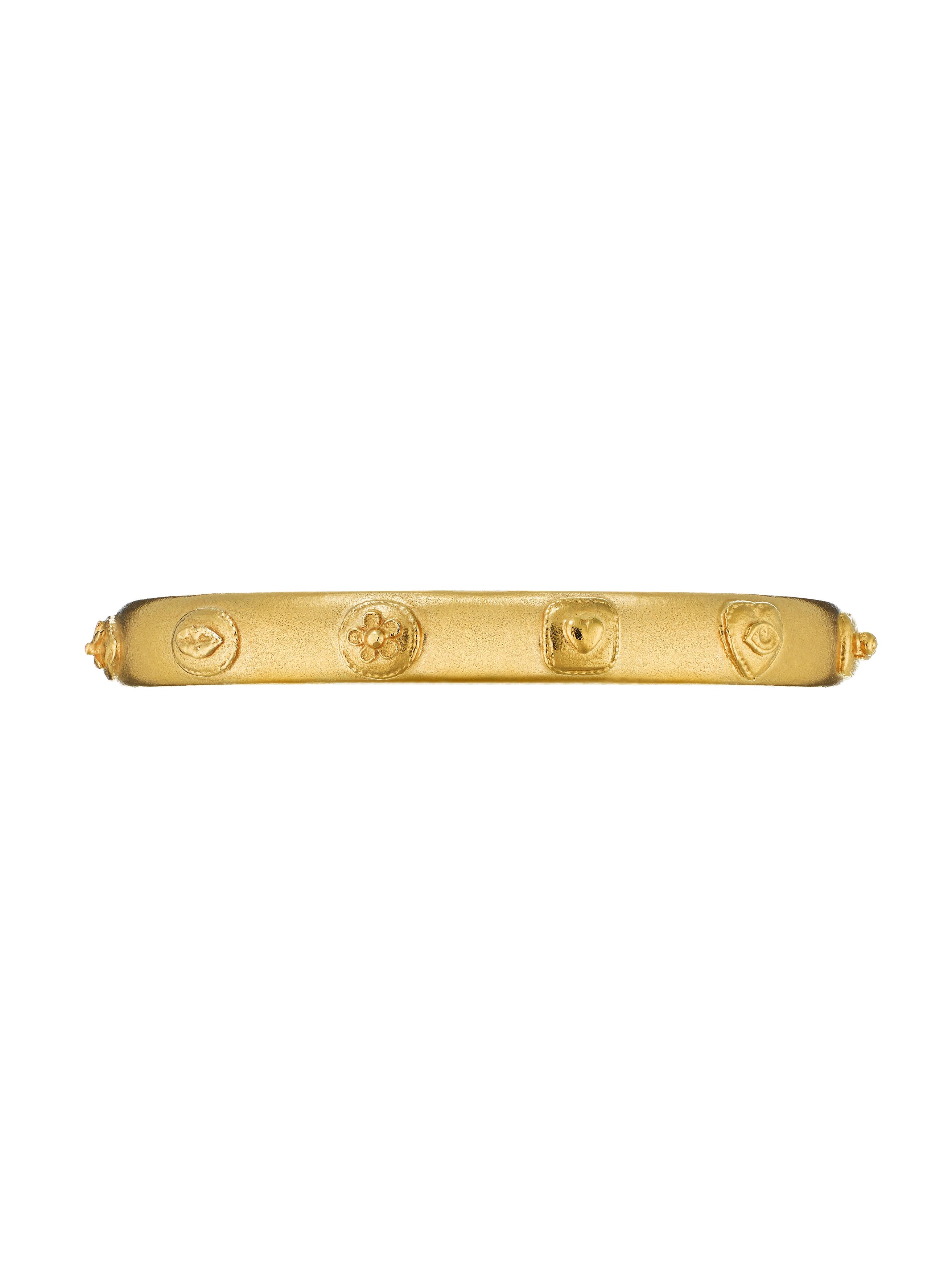 Gratitude for Nature Open Cuff Bangle - image 3 | gold plate