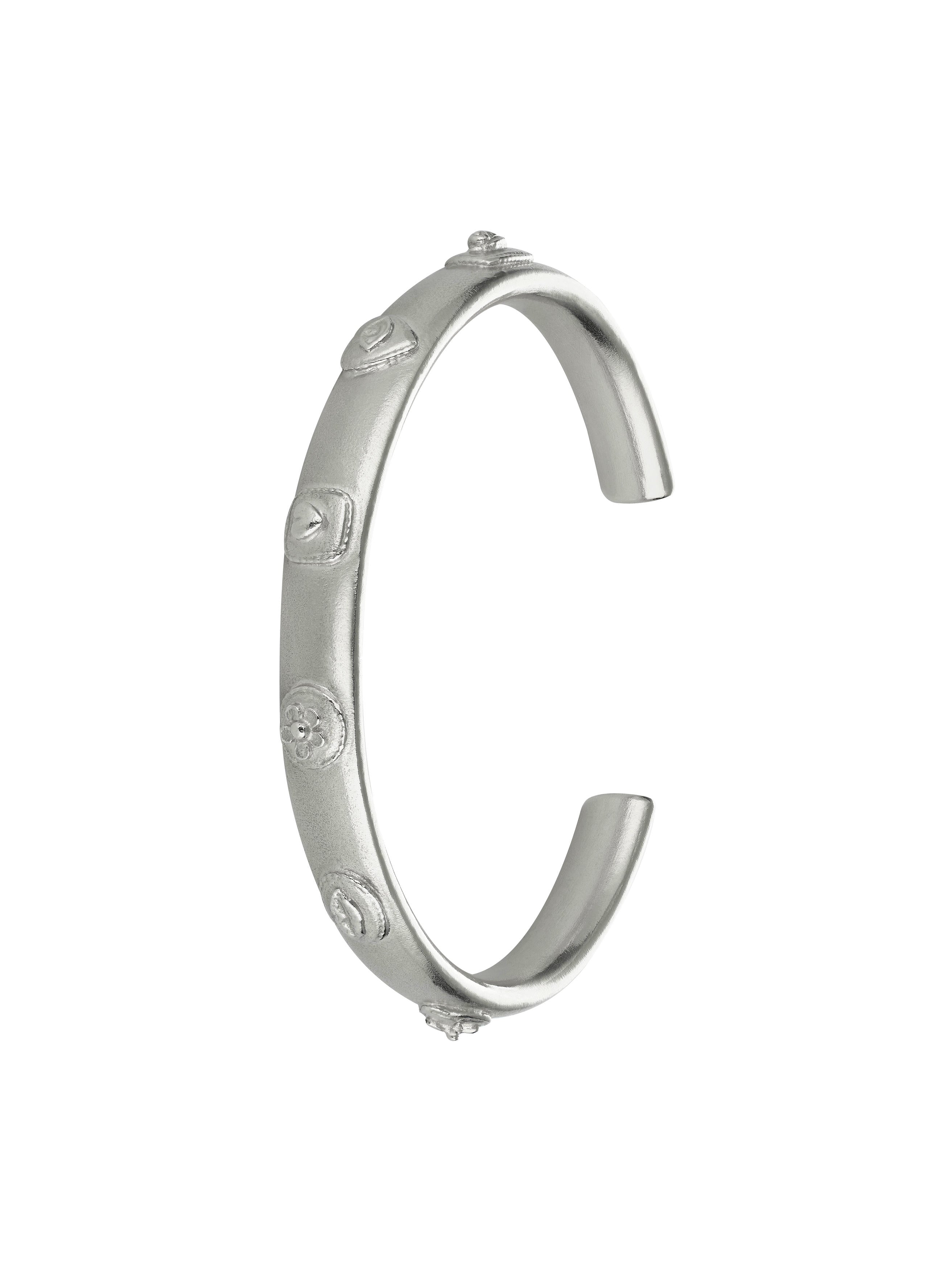 Gratitude for Nature Open Cuff Bangle - image 4 | silver