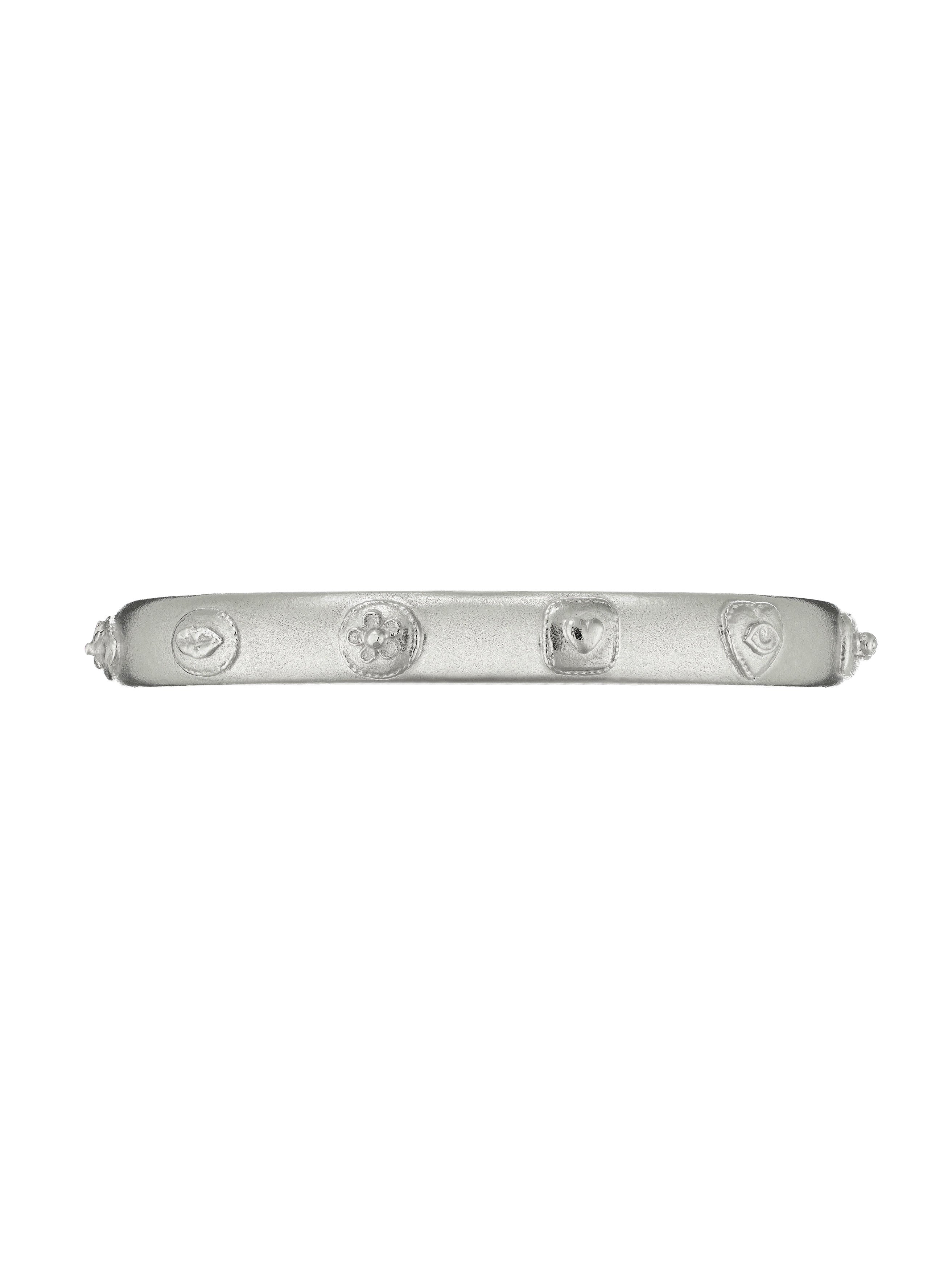 Gratitude for Nature Open Cuff Bangle - image 7 | silver