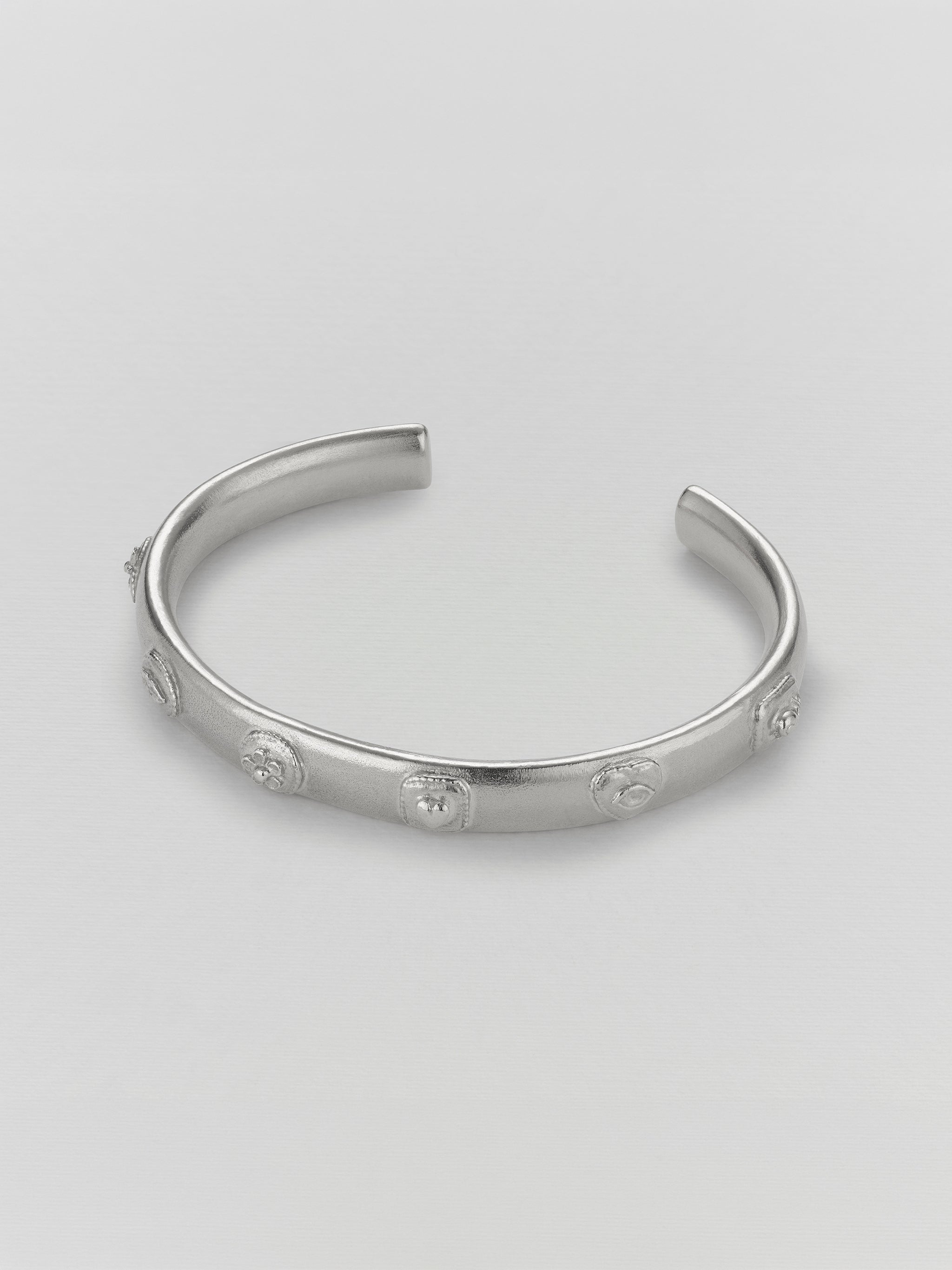 Gratitude for Nature Open Cuff Bangle - image 6 | silver