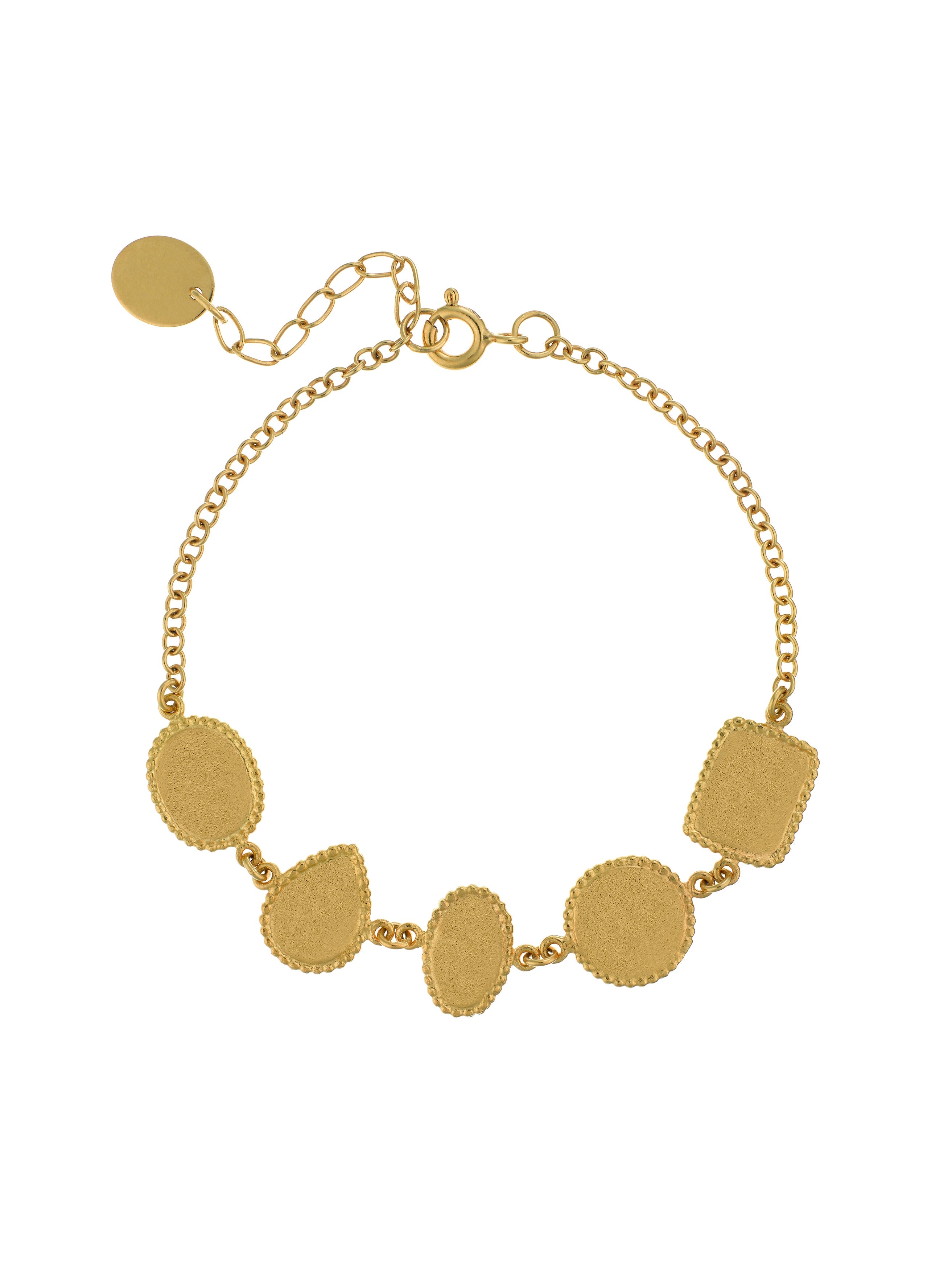Gratitude for Nature Linked Station Bracelet - image 4 | gold plate