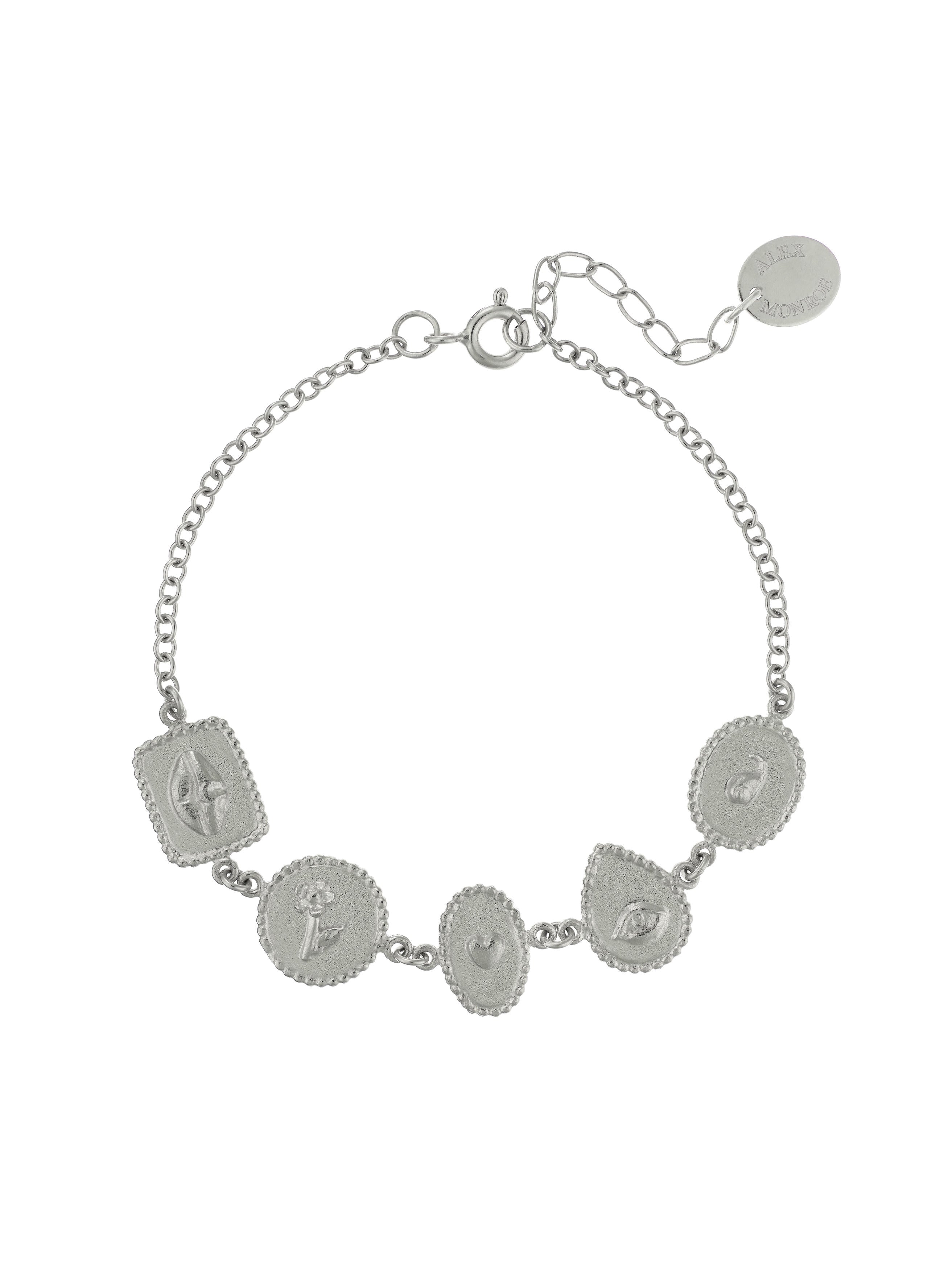 Gratitude for Nature Linked Station Bracelet - image 5 | silver