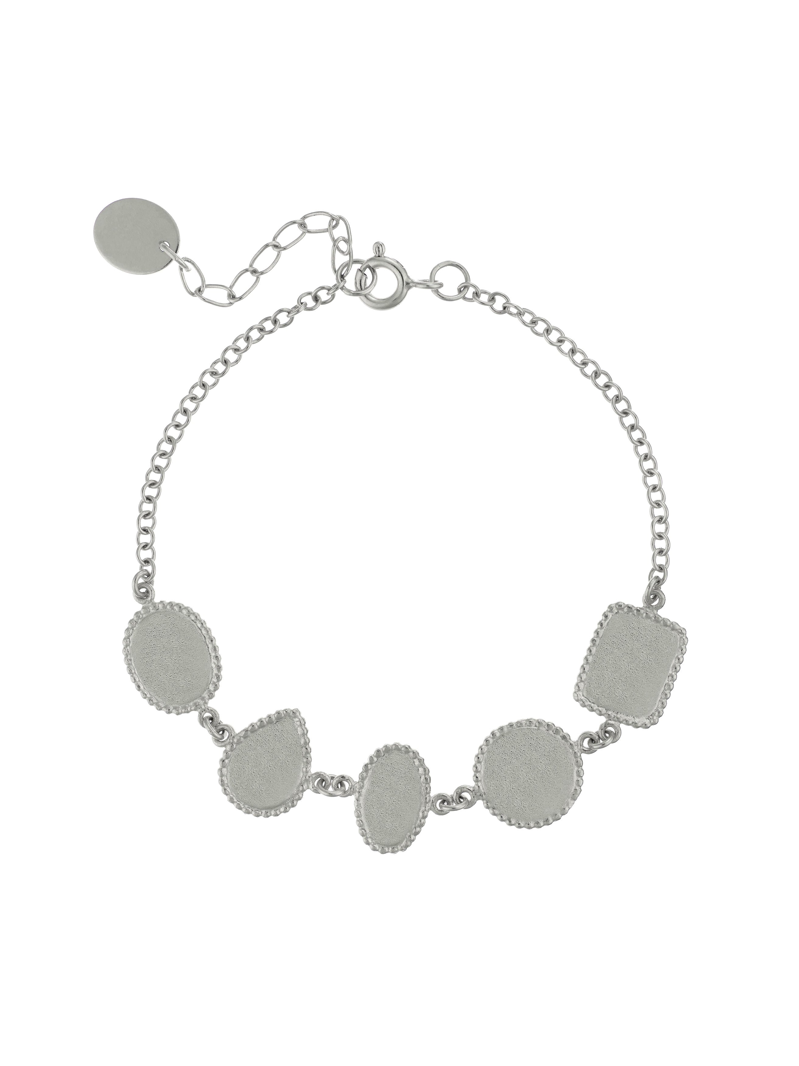 Gratitude for Nature Linked Station Bracelet - image 8 | silver
