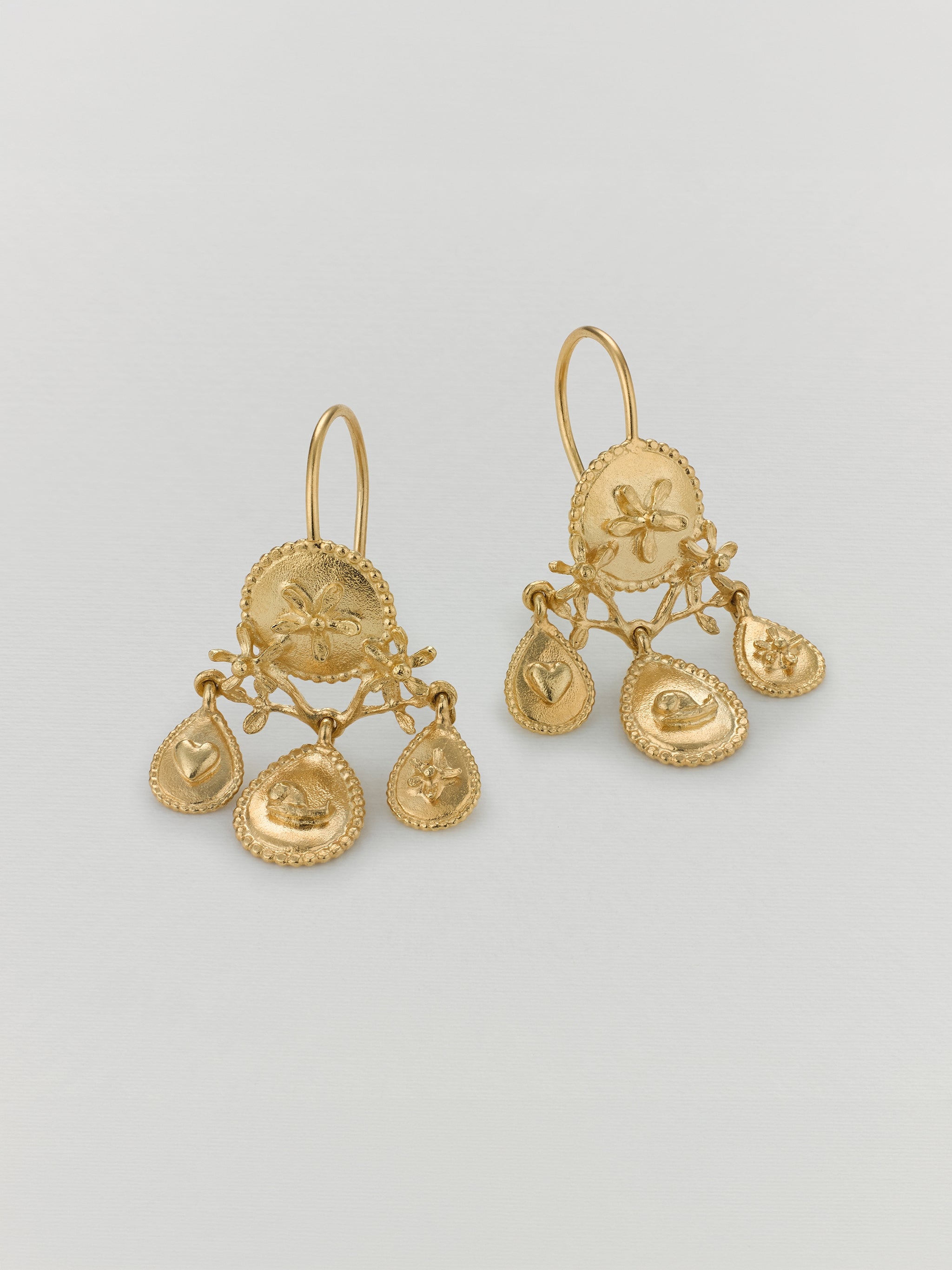 Gratitude for Nature Girandole Earrings - image 3 | gold plate