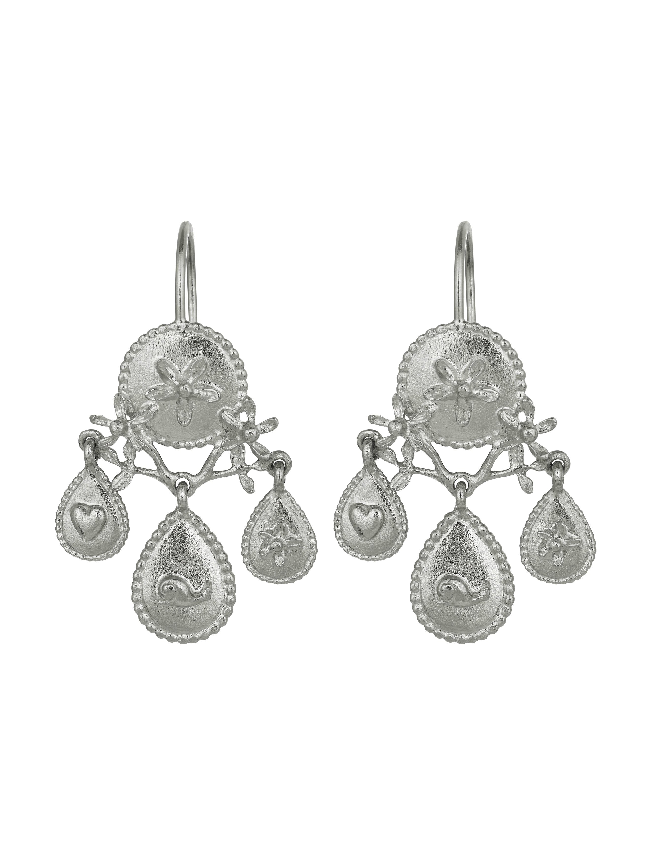 Gratitude for Nature Girandole Earrings - image 5 | silver