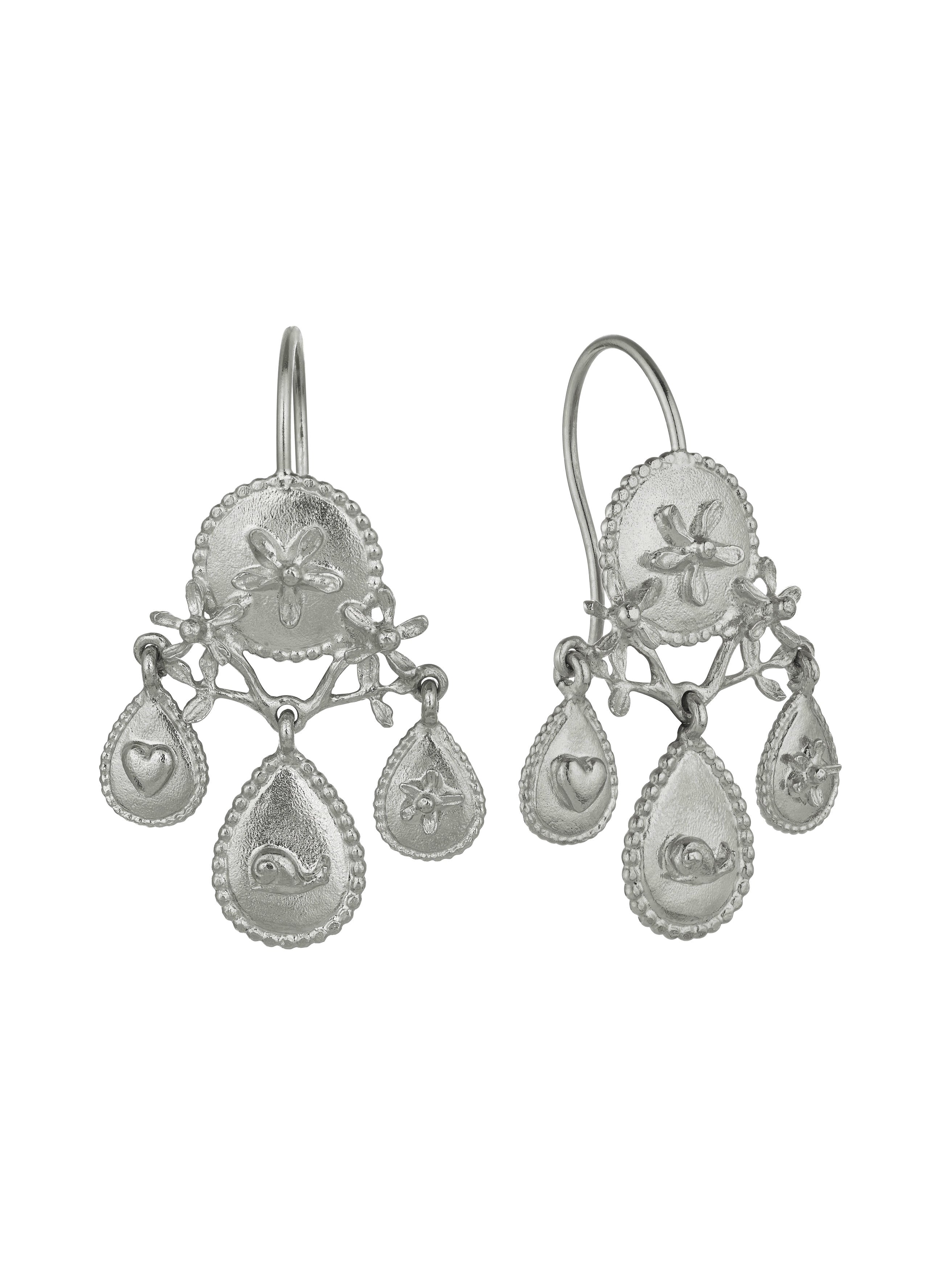 Gratitude for Nature Girandole Earrings - image 7 | silver