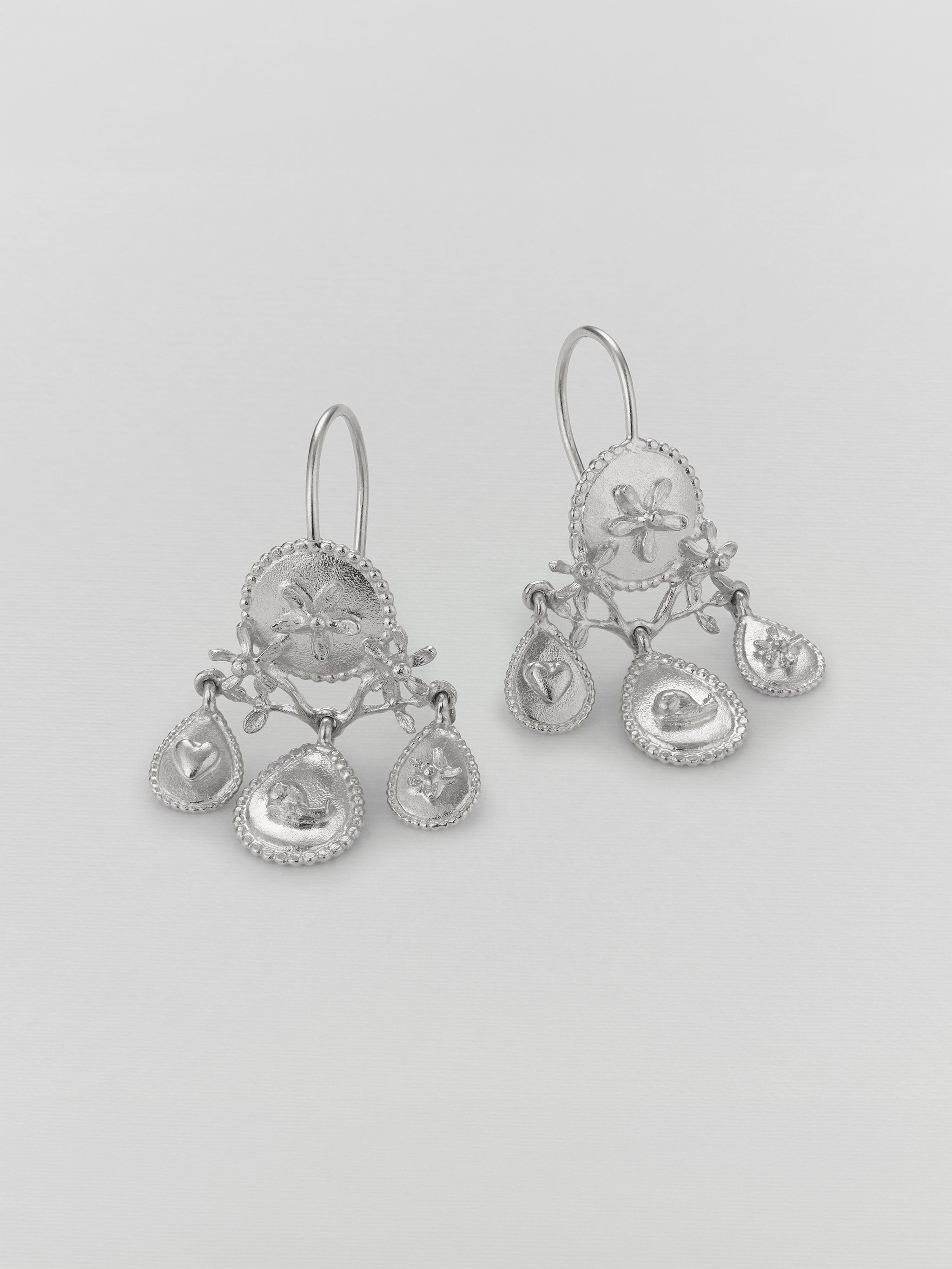 Gratitude for Nature Girandole Earrings - image 6 | silver