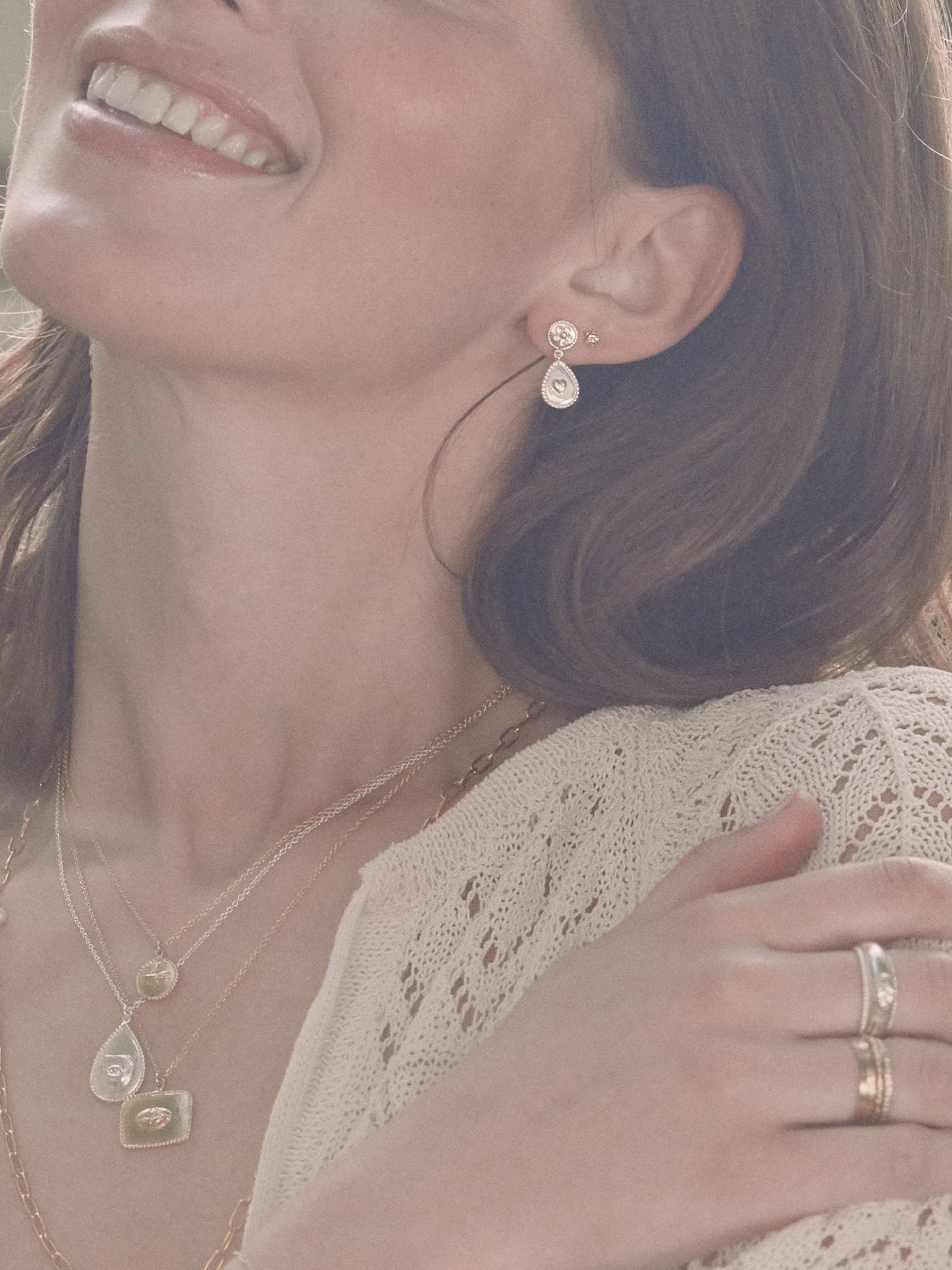 Love of Nature Heart & Flower Drop Earrings - image 7