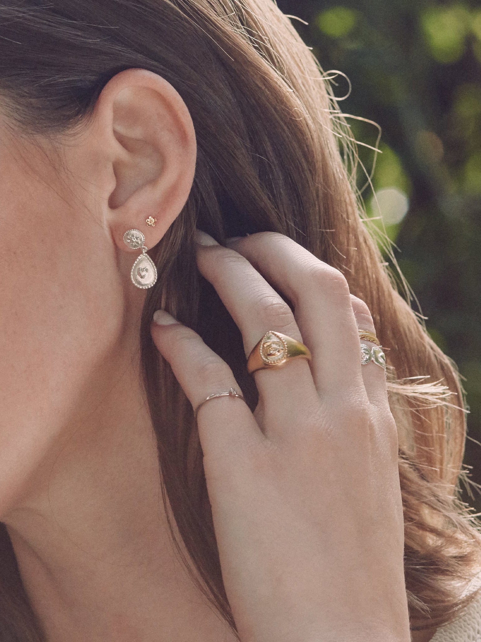 Love of Nature Heart & Flower Drop Earrings - image 8