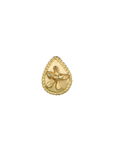 Teardrop Ex-voto Flower Single Stud Earring