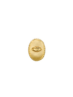Oval Ex-voto Lips Single Stud Earring