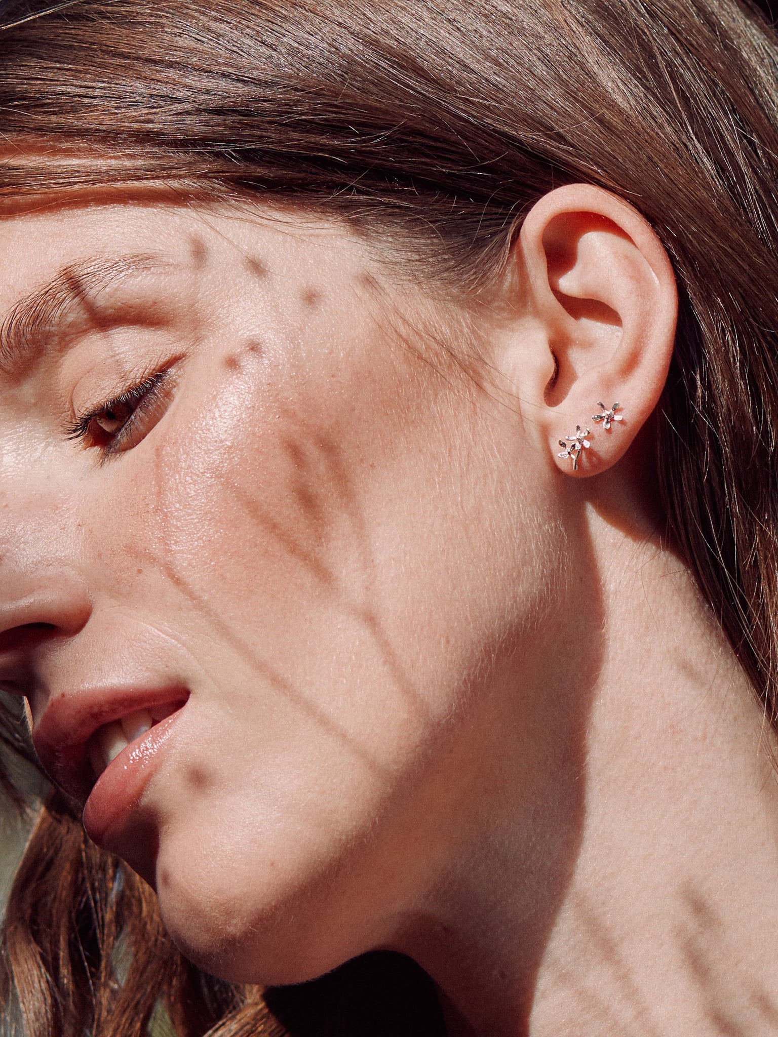 Asymmetric Growing Flower Stud Earrings - image 5