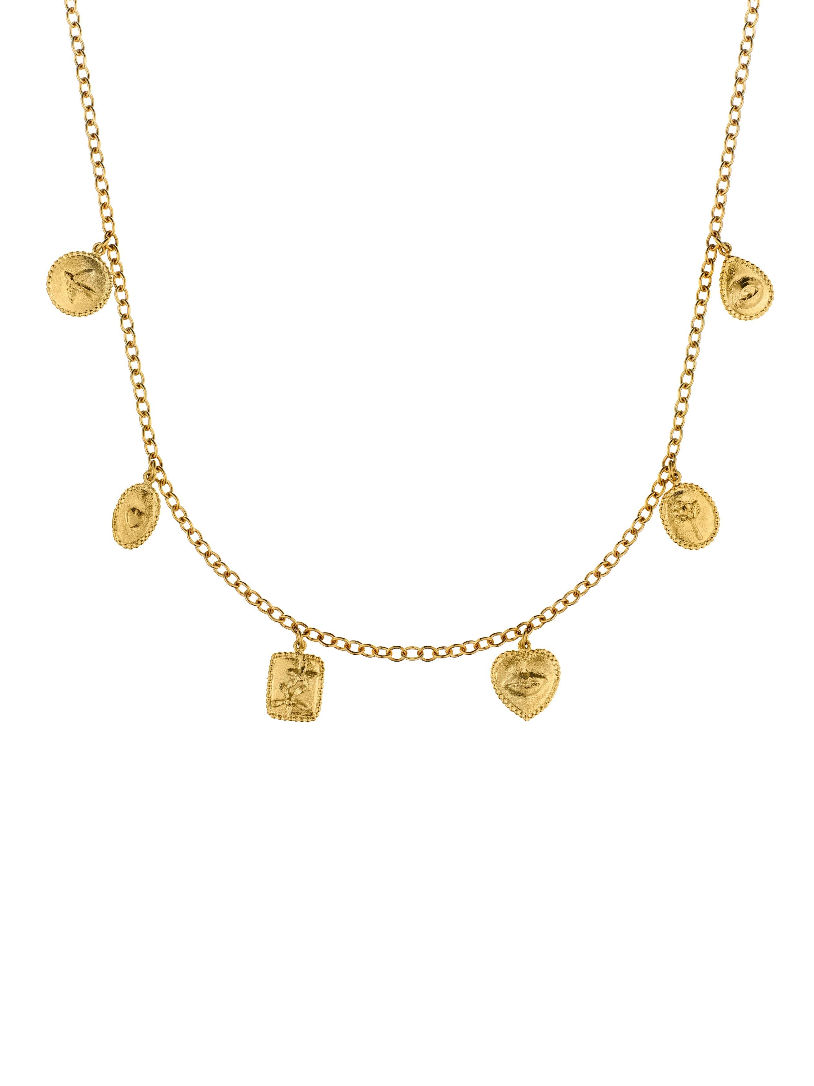 Gratitude for Nature Small Charm Necklace - image 1 | gold plate