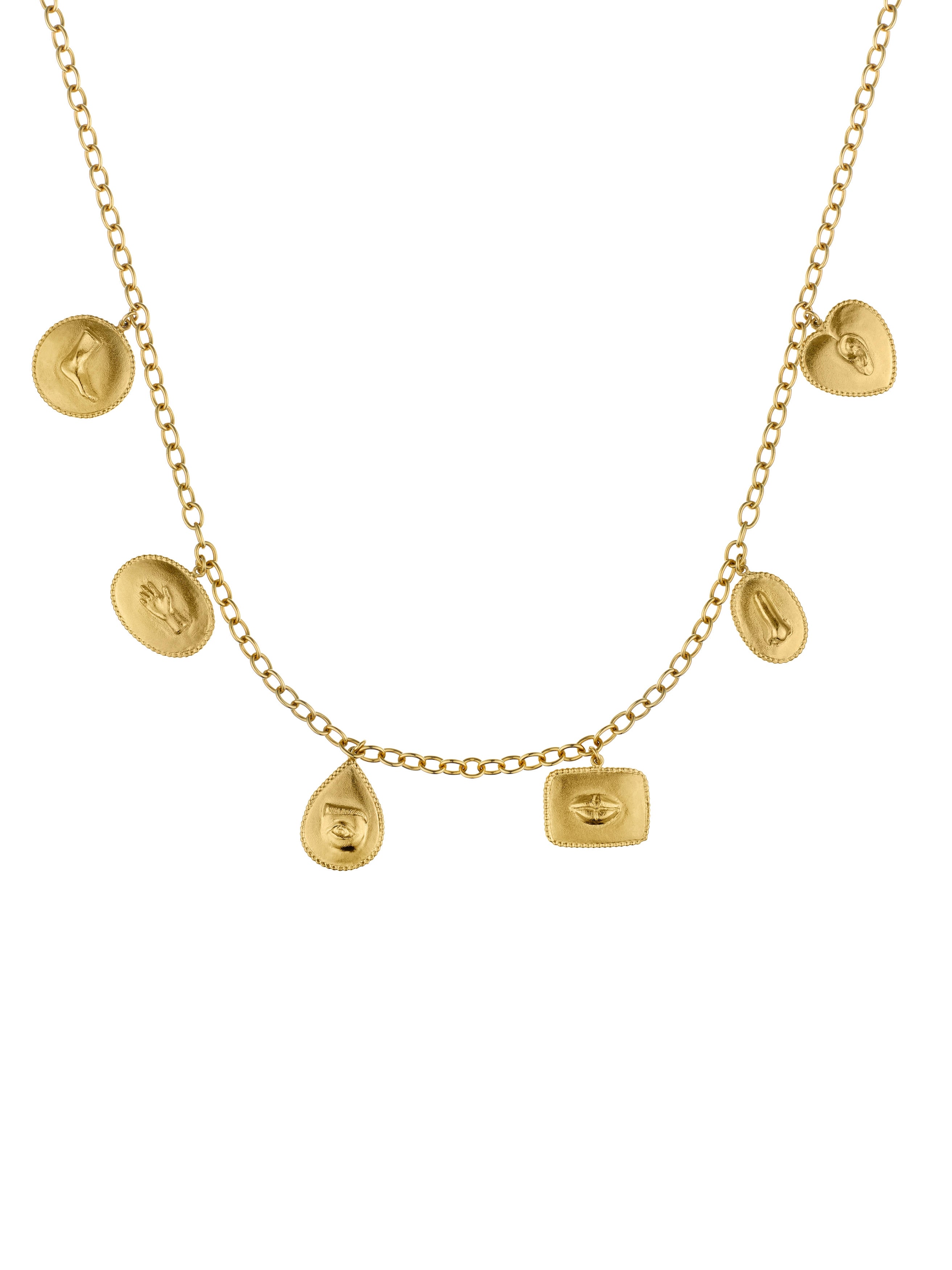 Sensory Devotion Large Charm Necklace - image 1 | gold plate