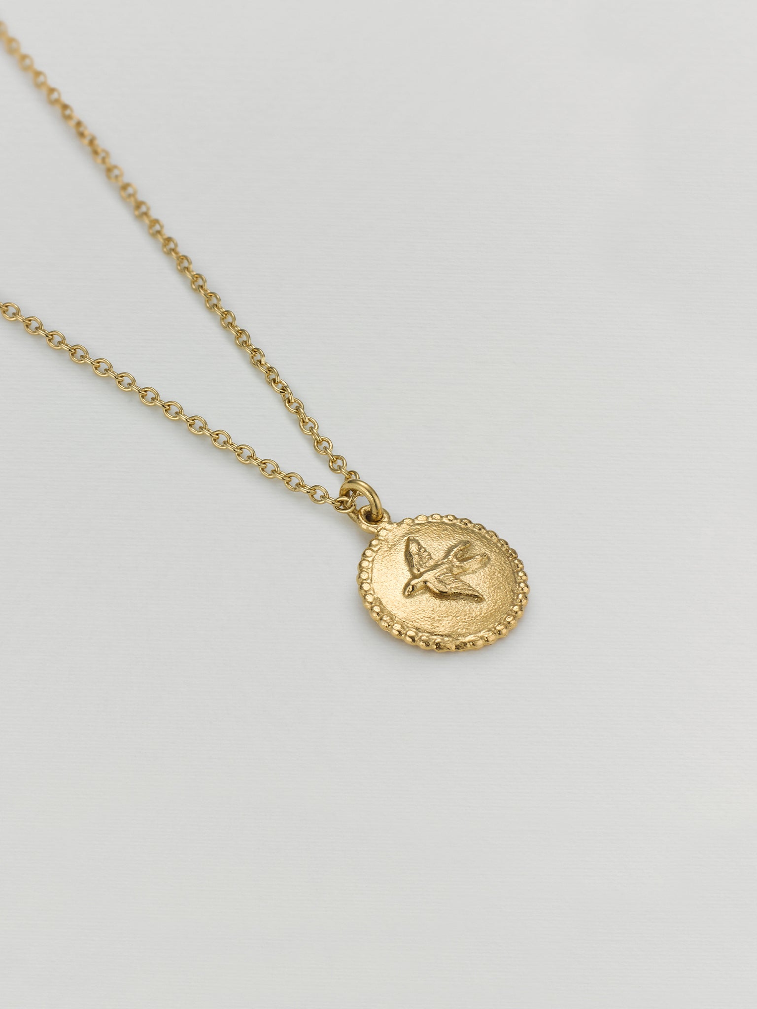 Small Ex-voto Swallow Necklace - image 3 | gold plate
