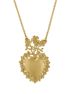Floral Sacred Heart Necklace