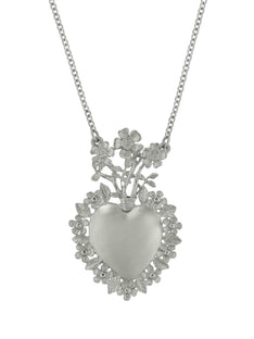 Floral Sacred Heart Necklace