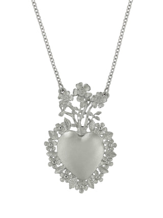 Floral Sacred Heart Necklace