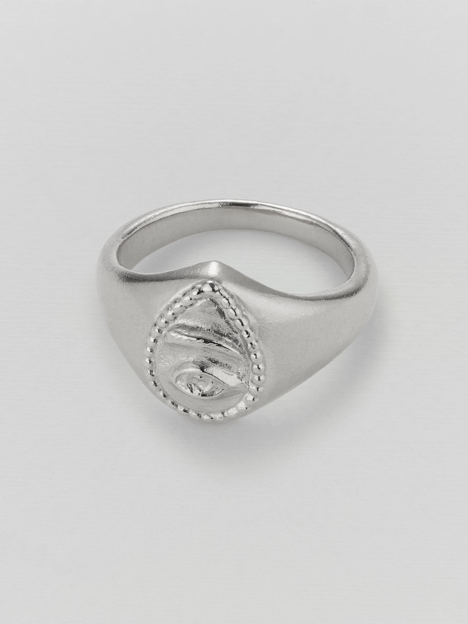 Sense of Sight Eye Teardrop Signet Ring - image 7 | silver