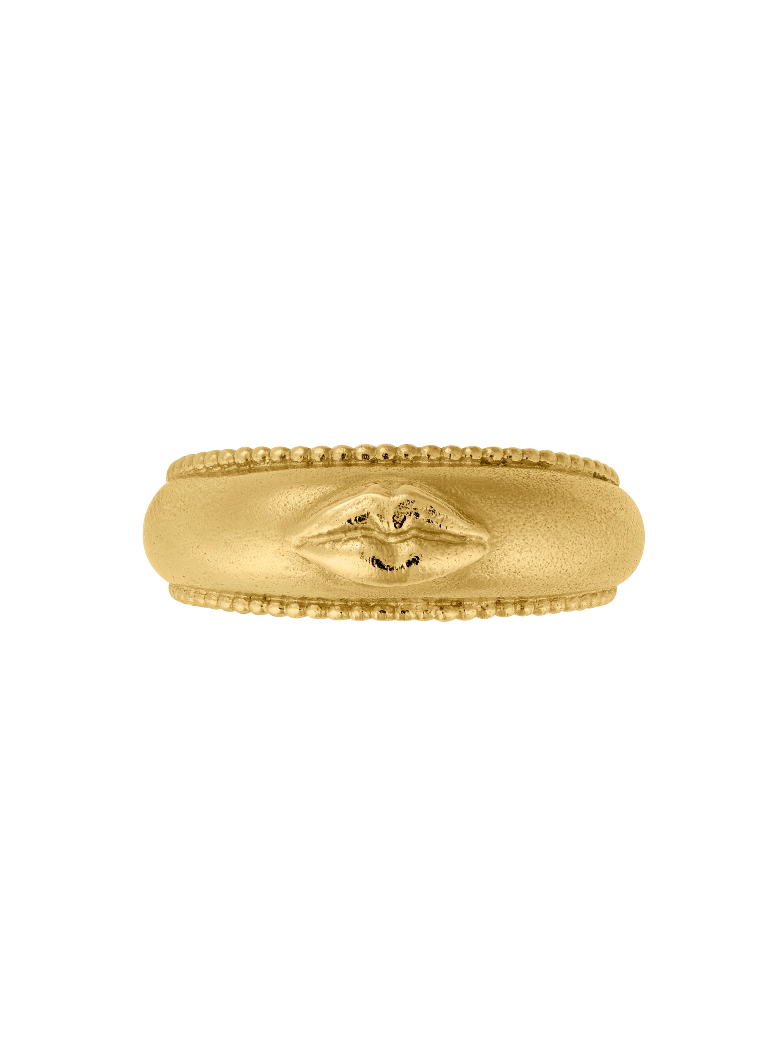 Sense of Taste Lips Bombe Ring - image 3 | gold plate