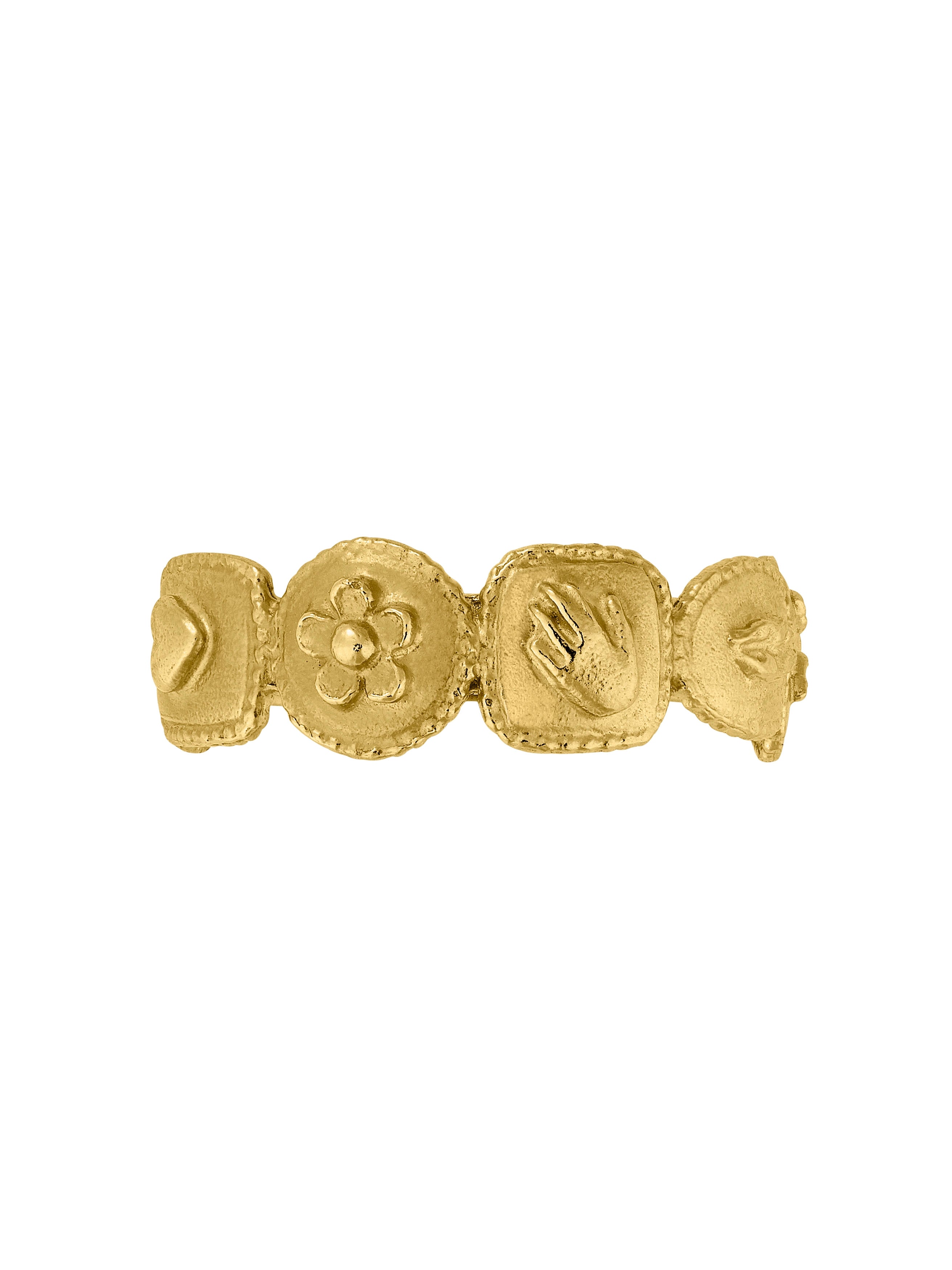 Gratitude for Nature Half Wreath Ring - image 3 | gold plate