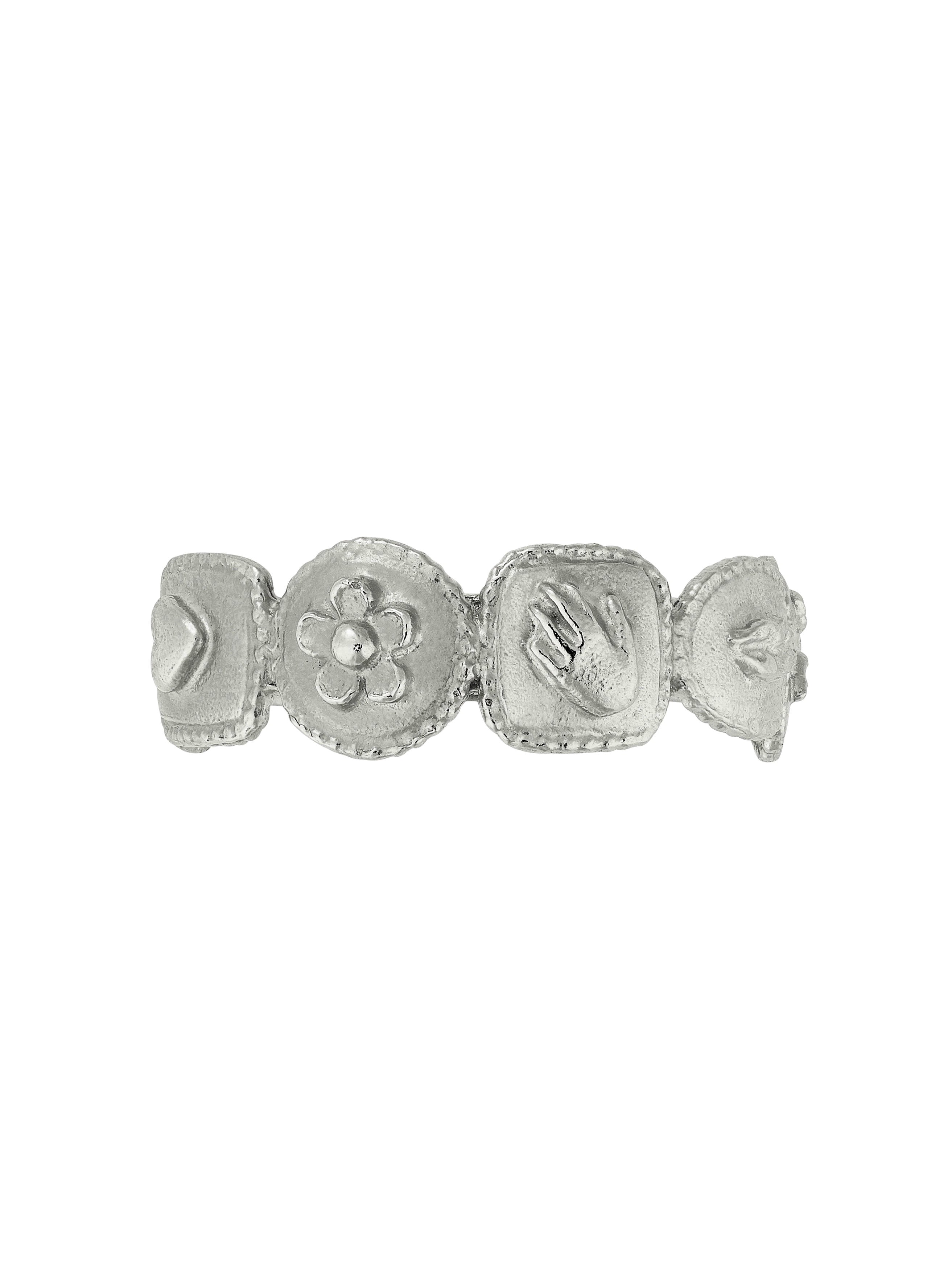 Gratitude for Nature Half Wreath Ring - image 6 | silver