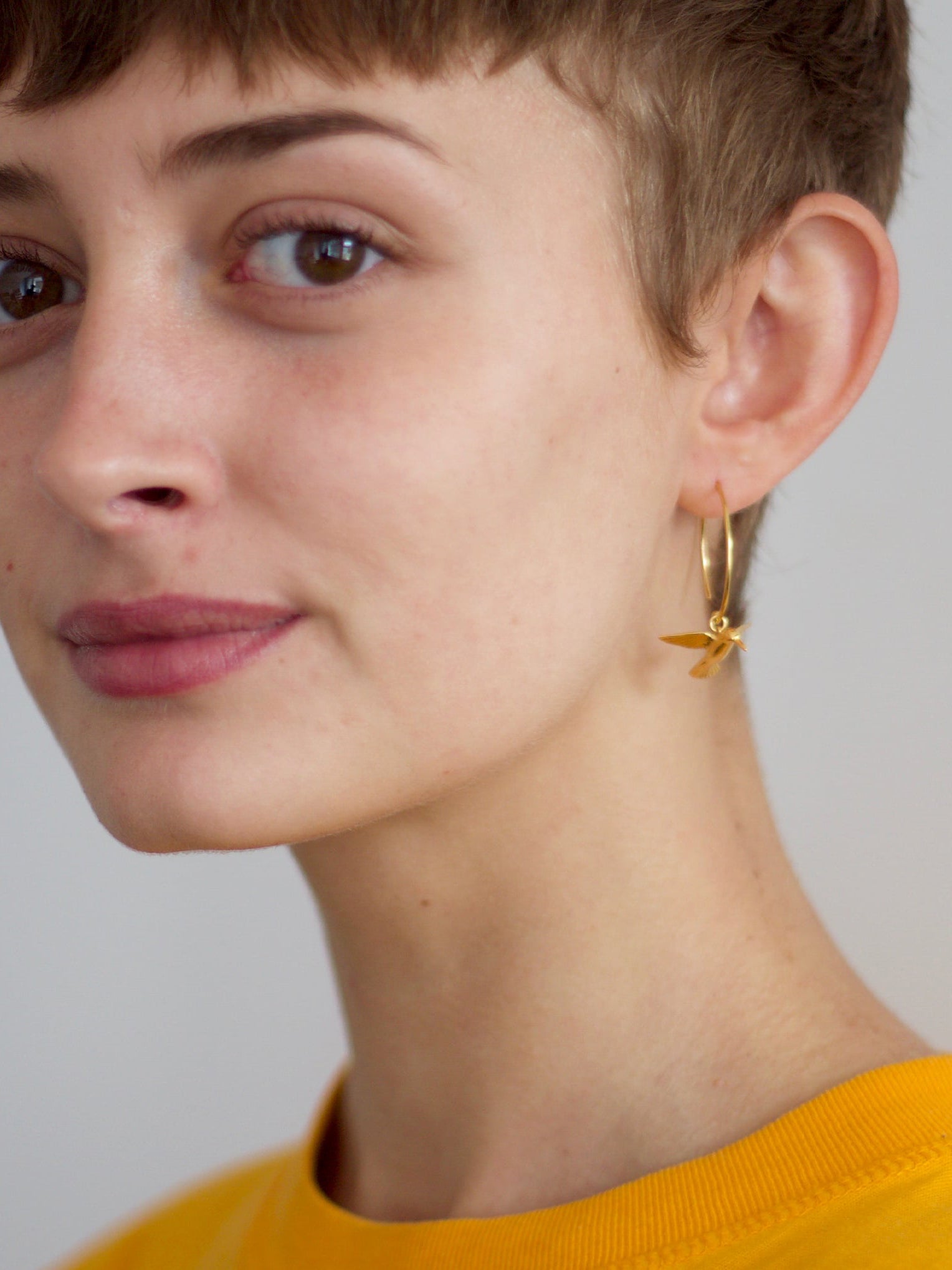 Hummingbird Hoop Earrings - image 2