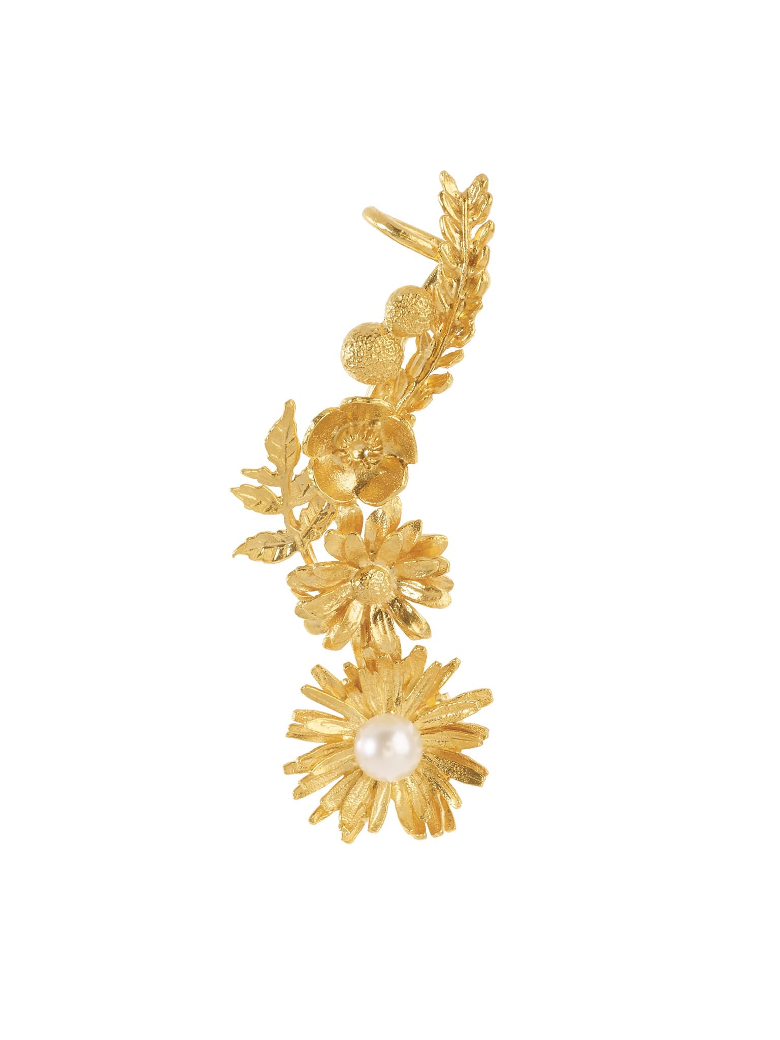 Woodland Garden Ear-Climber - image 1 | gold plate