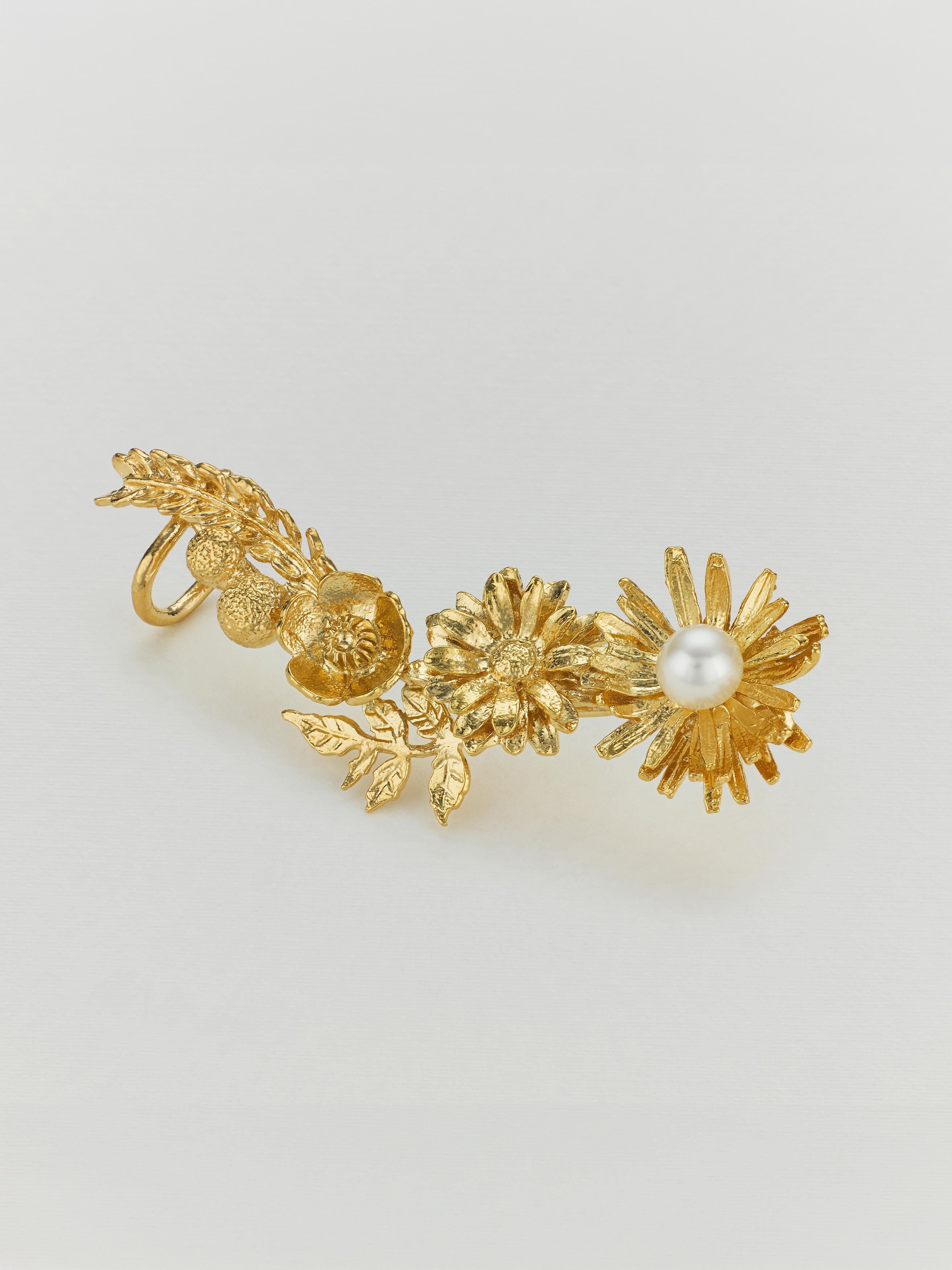 Woodland Garden Ear-Climber - image 2 | gold plate