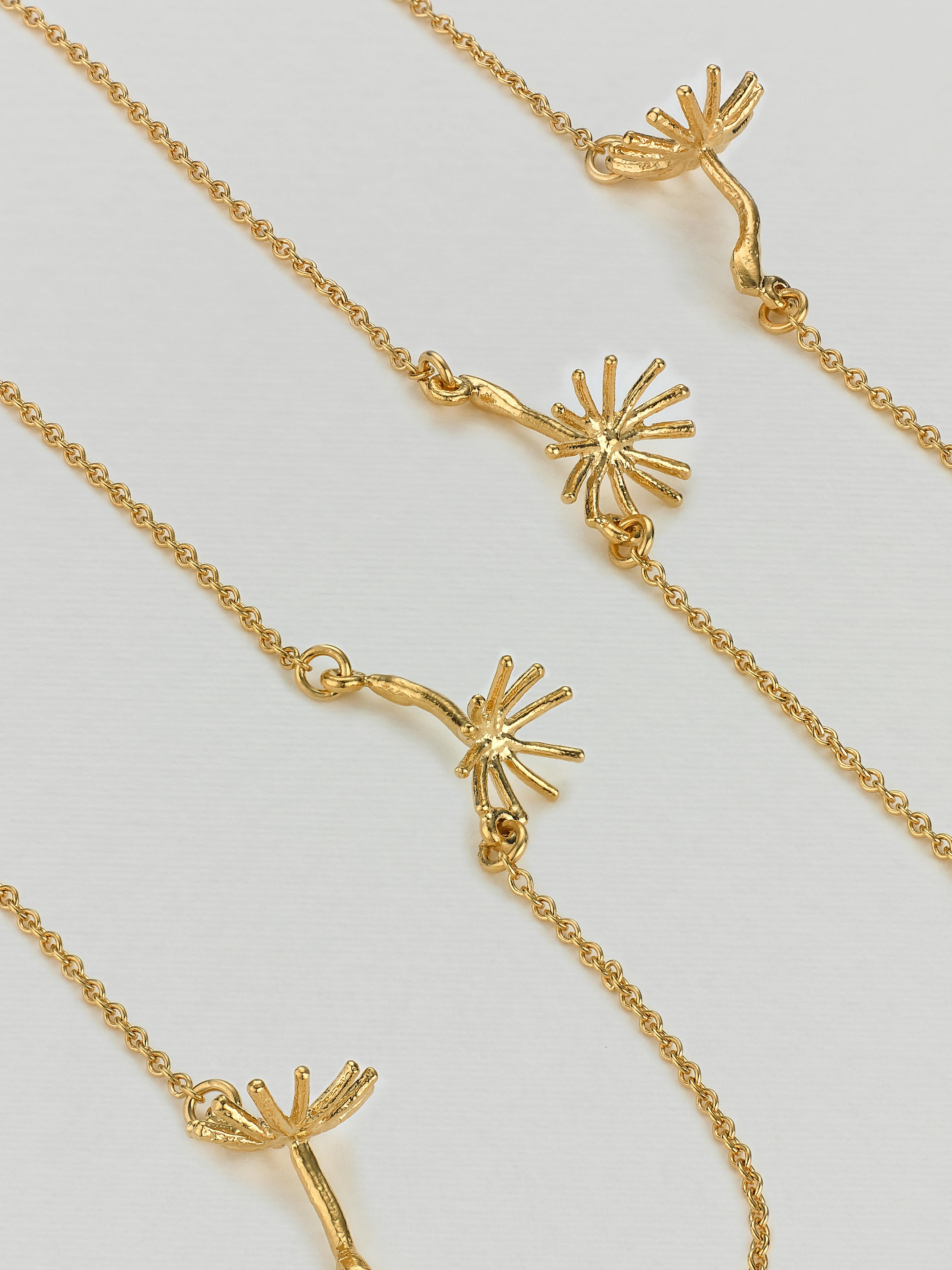 Delicate Dandelion Flyaway Fluff Necklace - image 2 | gold plate