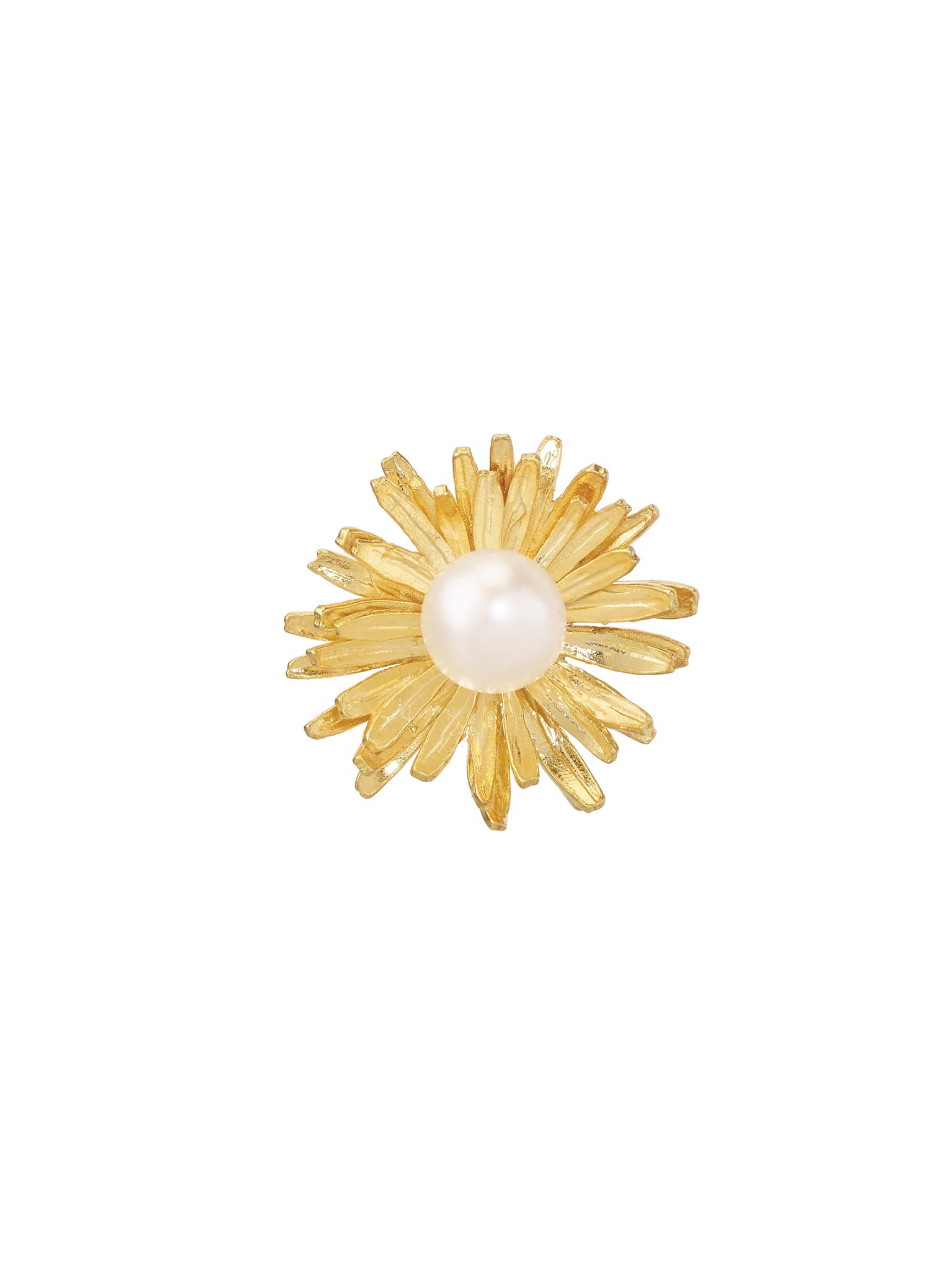 Single Dandelion Flower Stud - image 1 | gold plate