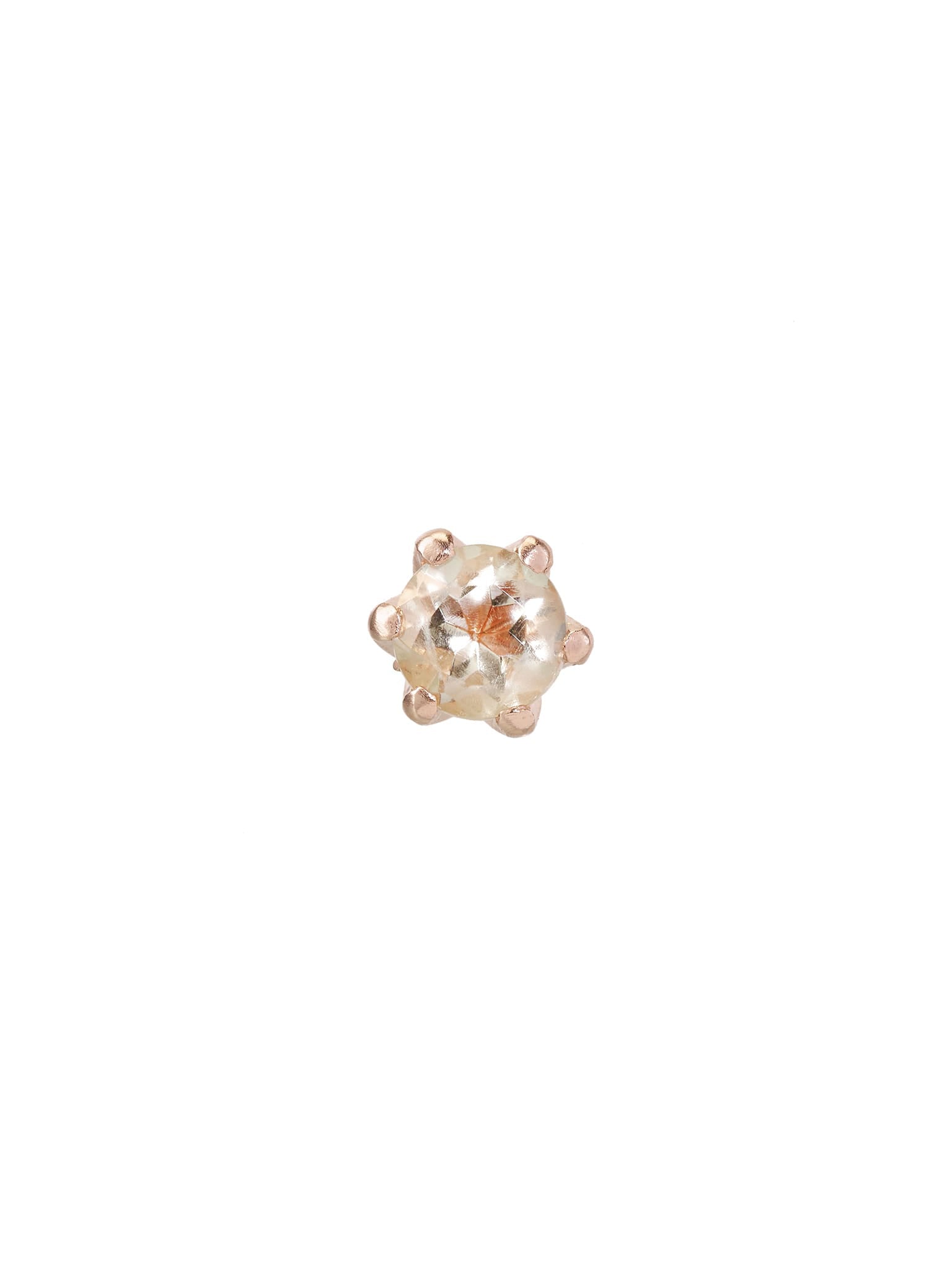 Single Ornate Green Amethyst Stud - image 1 | rose gold plate