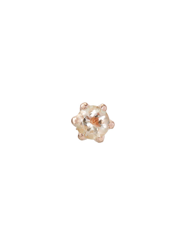 Single Ornate Green Amethyst Stud