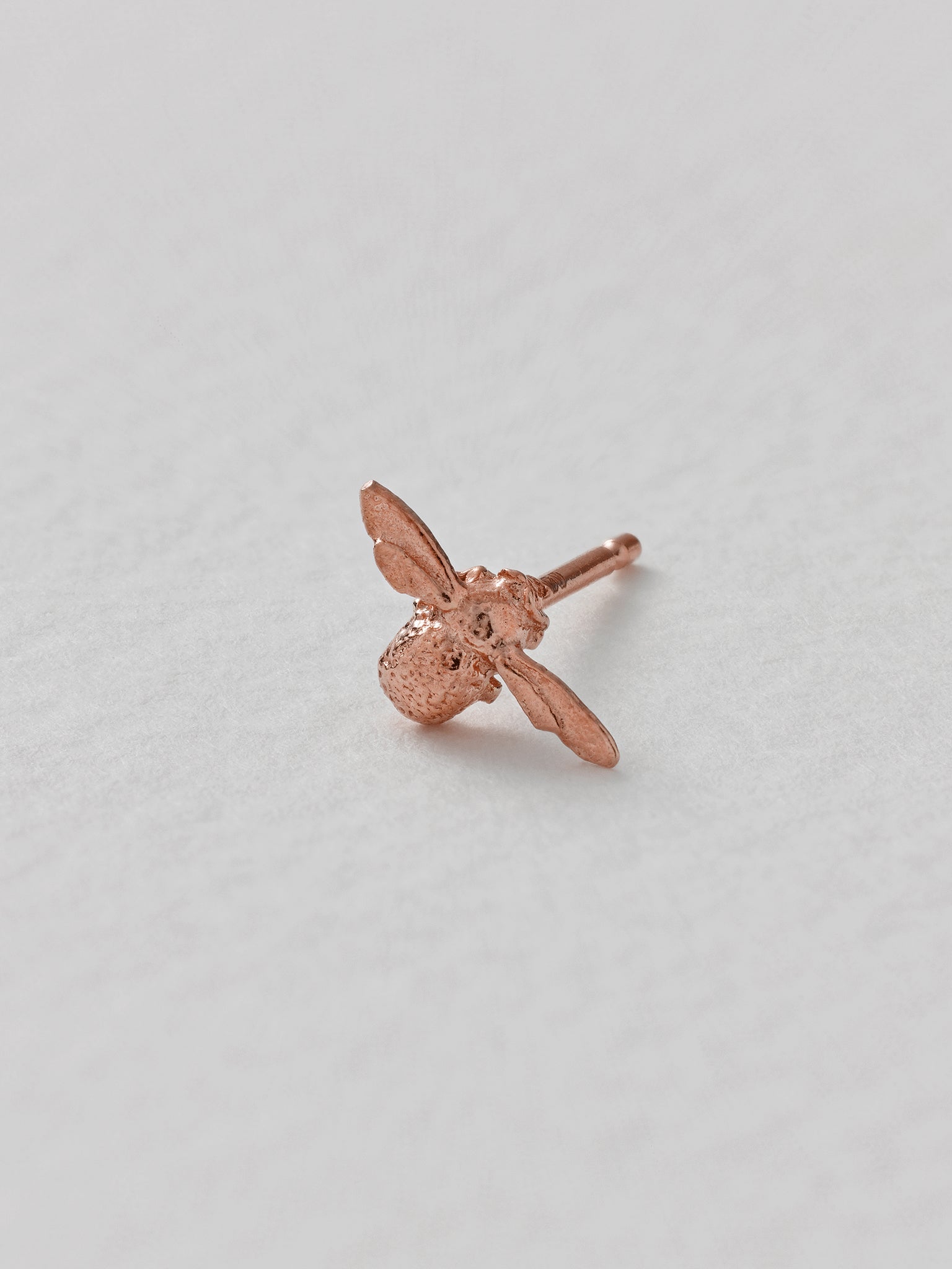 Teeny Weeny Bee Single Stud Earring - image 10 | 18ct rose gold