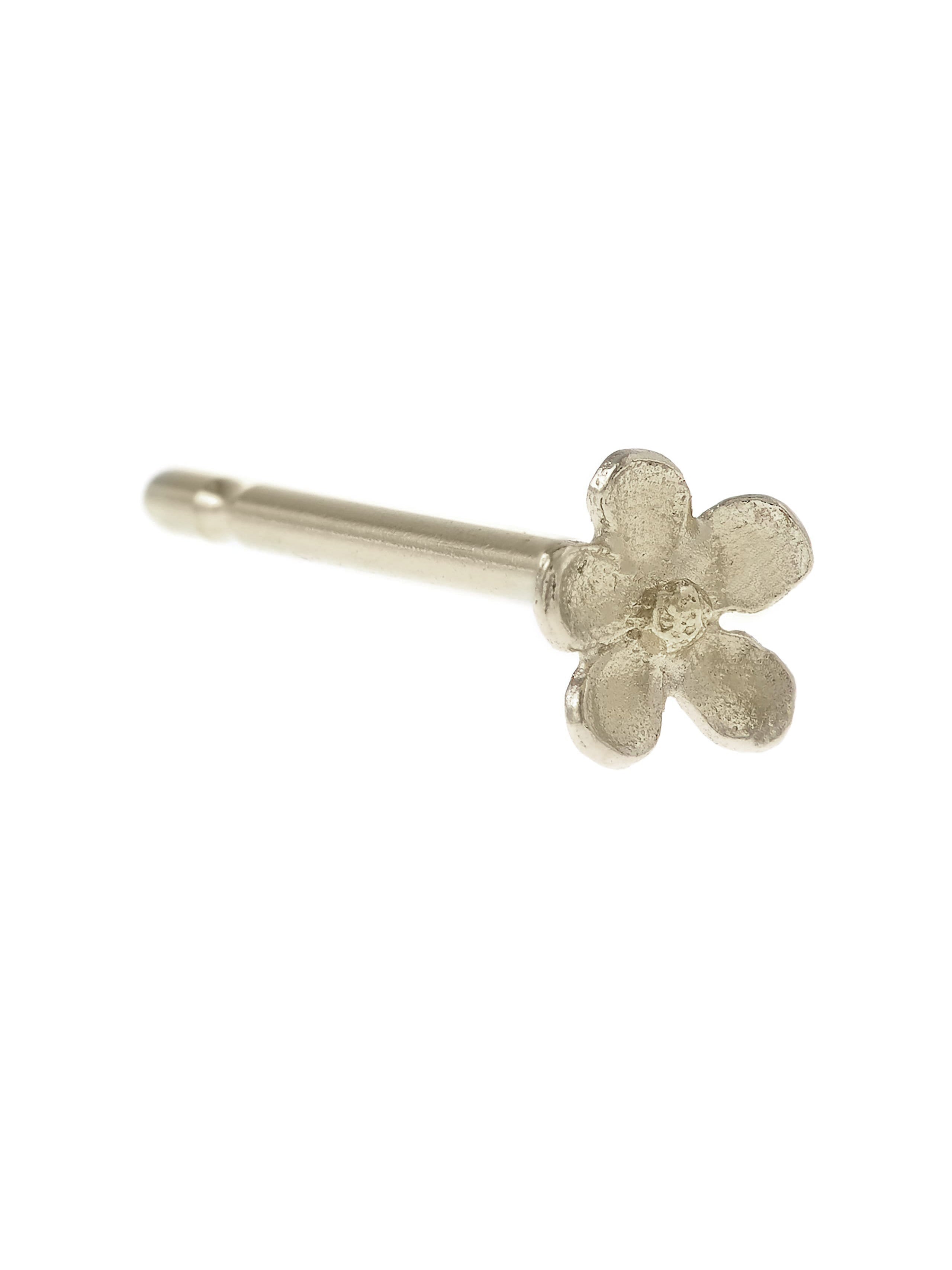 Posy Flower Single Stud Earring - image 7 | 18ct white gold