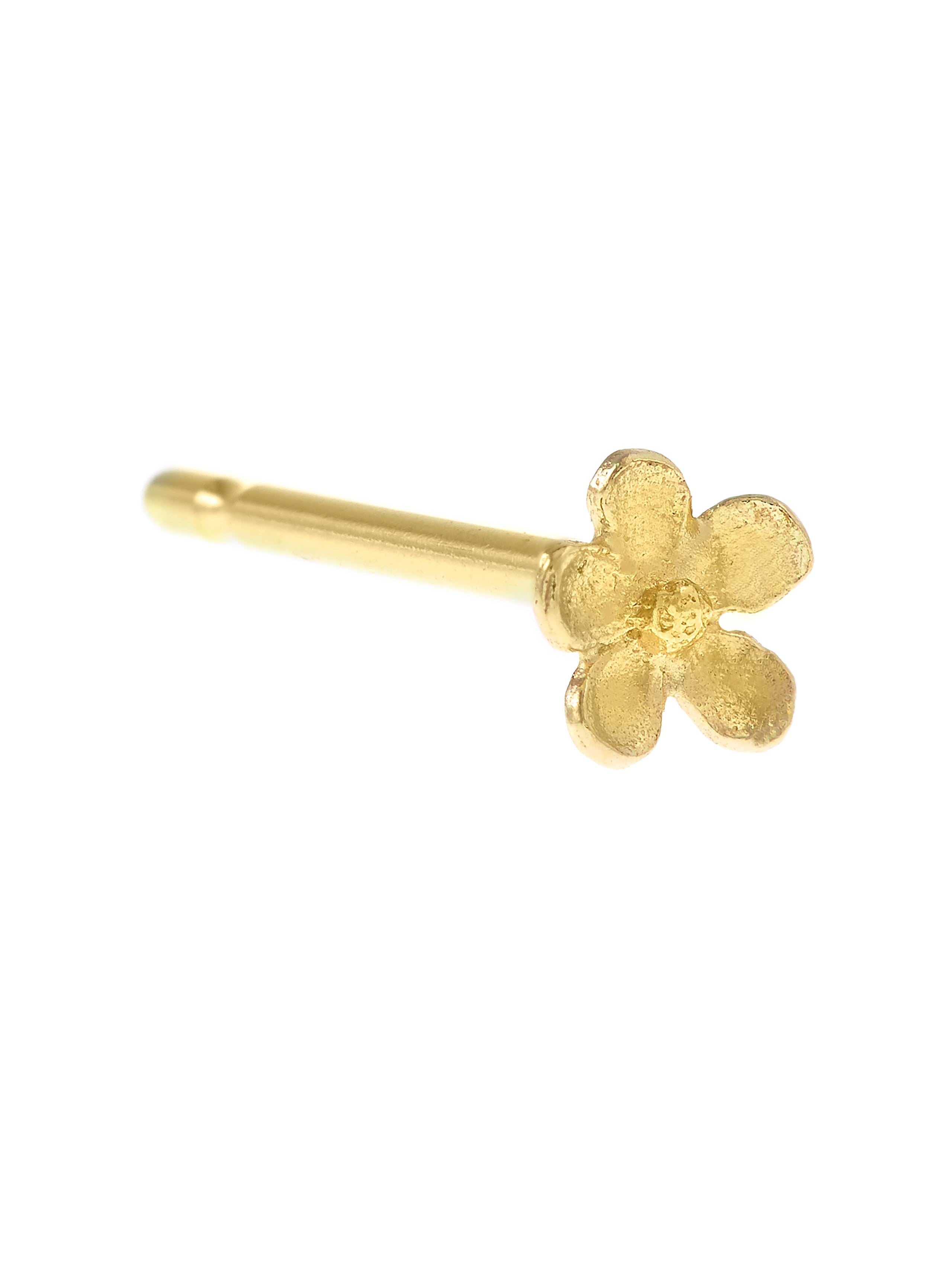 Posy Flower Single Stud Earring - image 4 | 18ct yellow gold