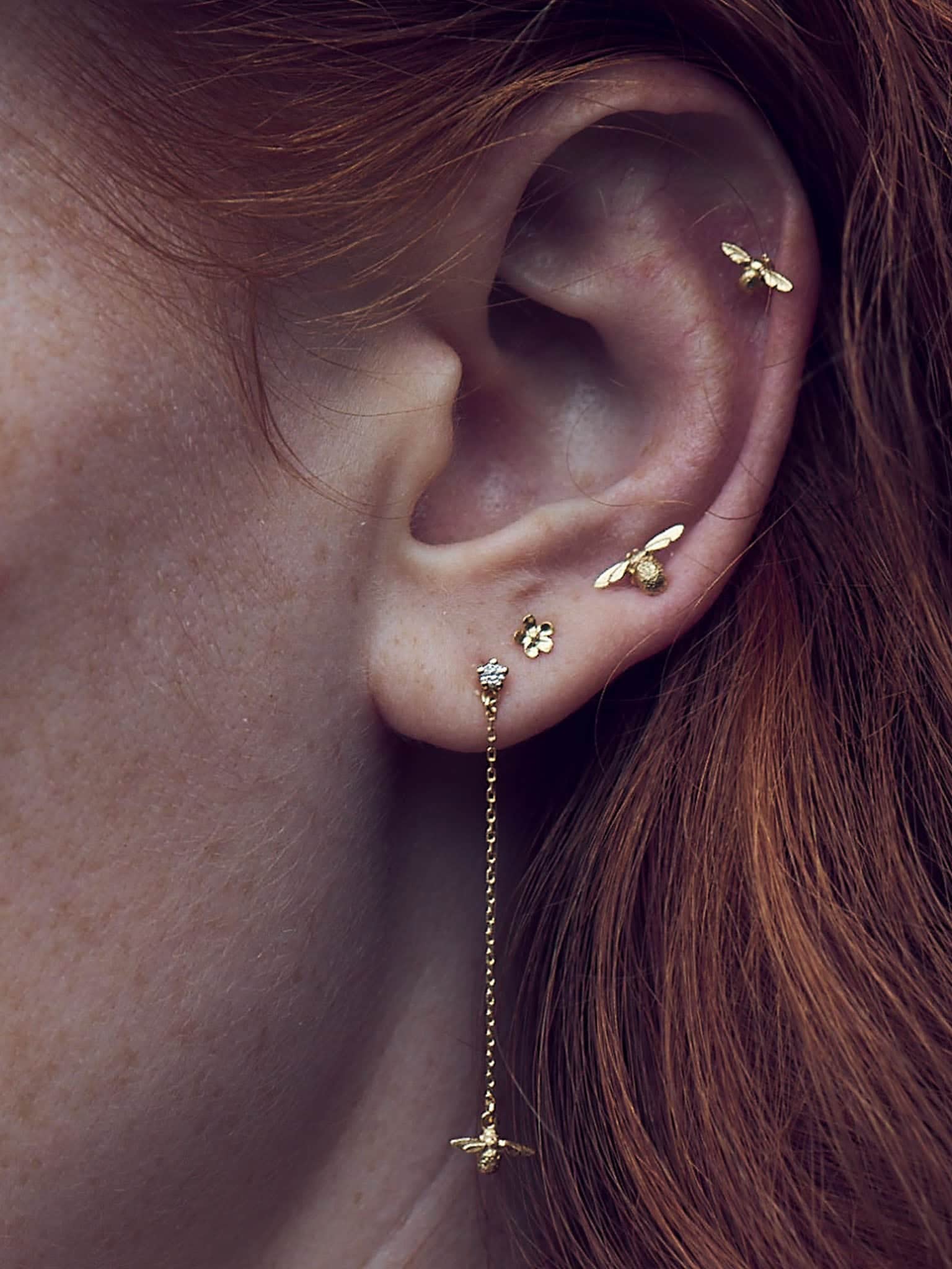 Posy Flower Single Stud Earring - image 2