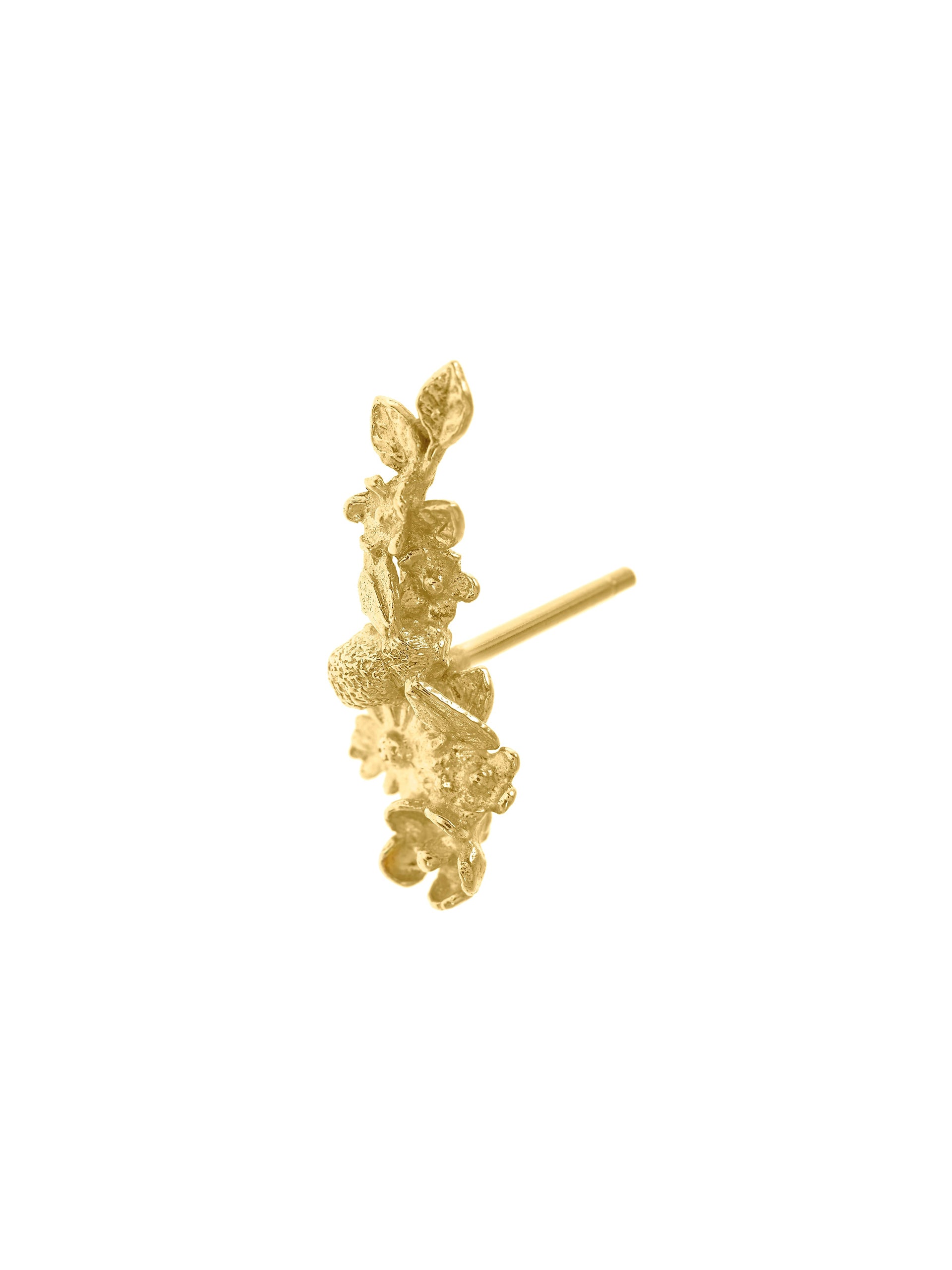 Floral Curve Single Stud Earring - image 4 | 18ct yellow gold