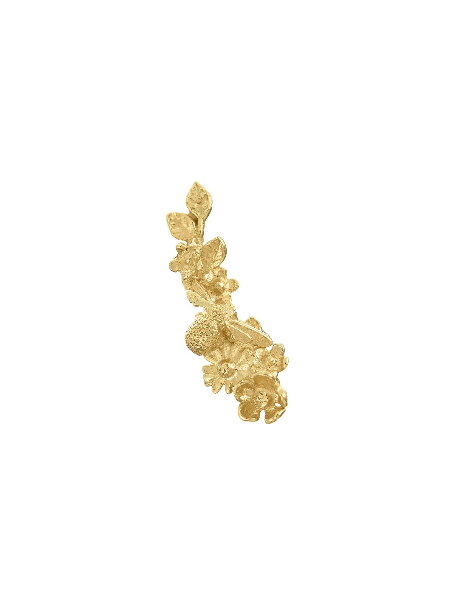 Floral Curve Single Stud Earring