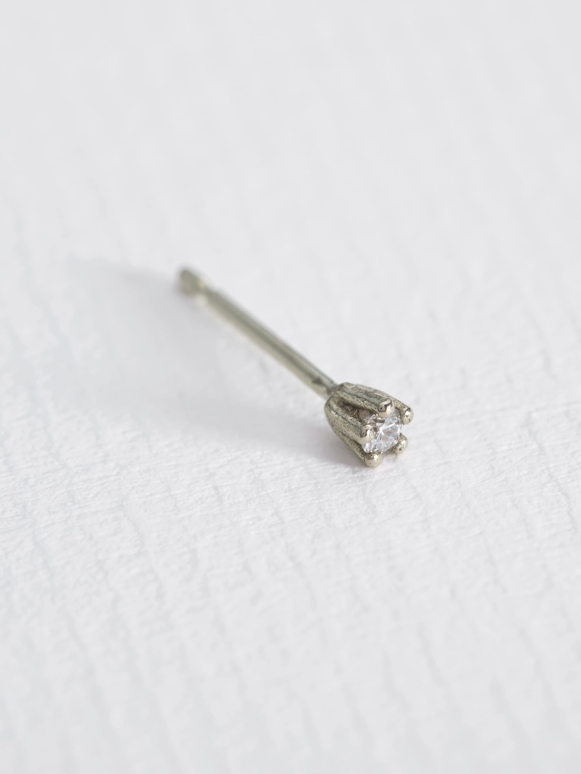 Single Diamond Stud Earring - image 6 | 18ct white gold