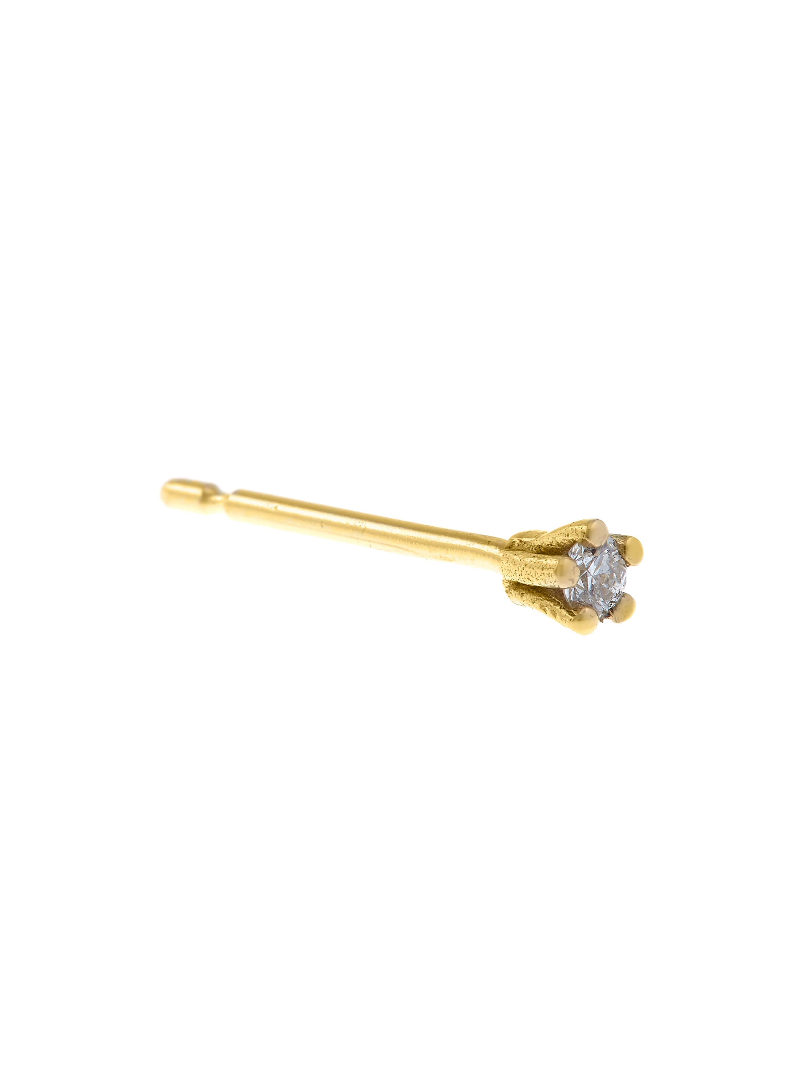 Single Diamond Stud Earring - image 4 | 18ct yellow gold