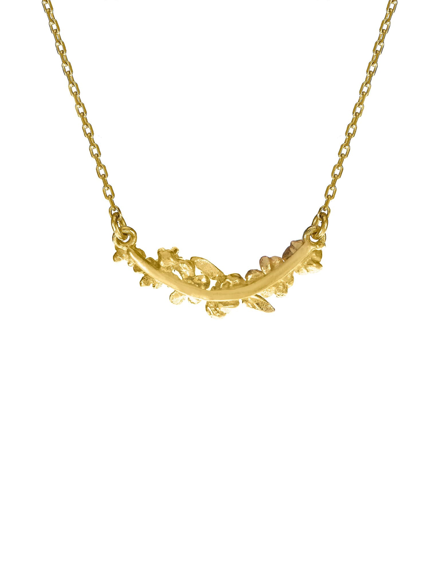 Floral Curve Diamond Necklace - image 7 | 18ct yellow gold