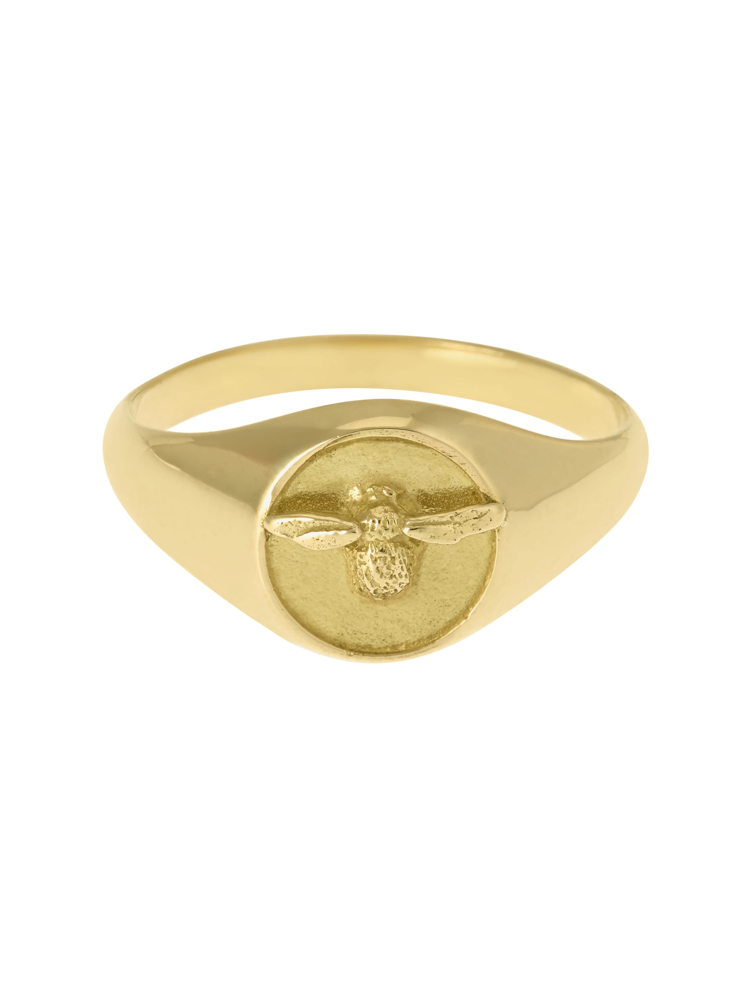 Signet Ring with Itsy Bitsy Bee - image 5 | 18ct yellow gold
