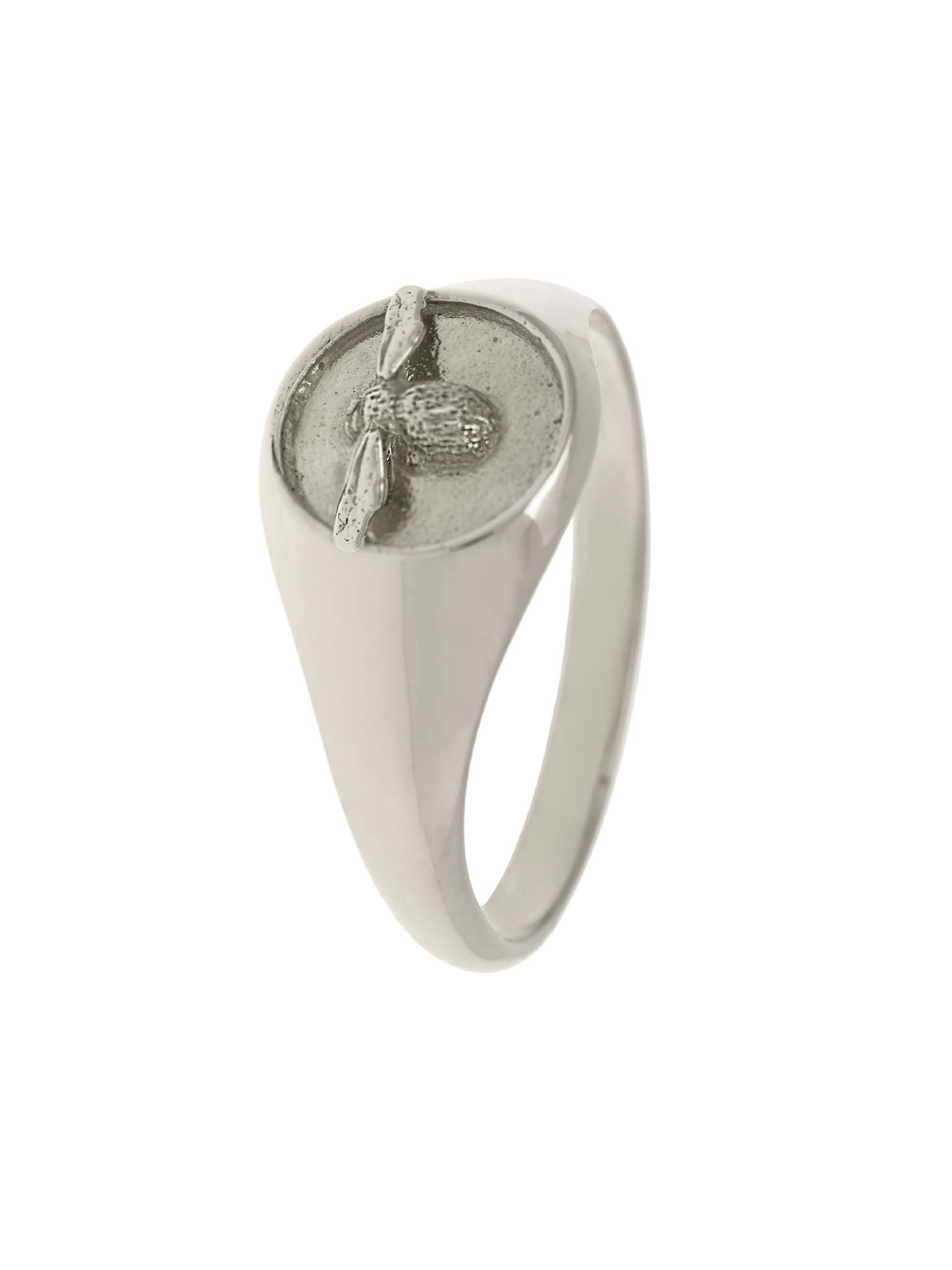 Signet Ring with Itsy Bitsy Bee - image 12 | platinum