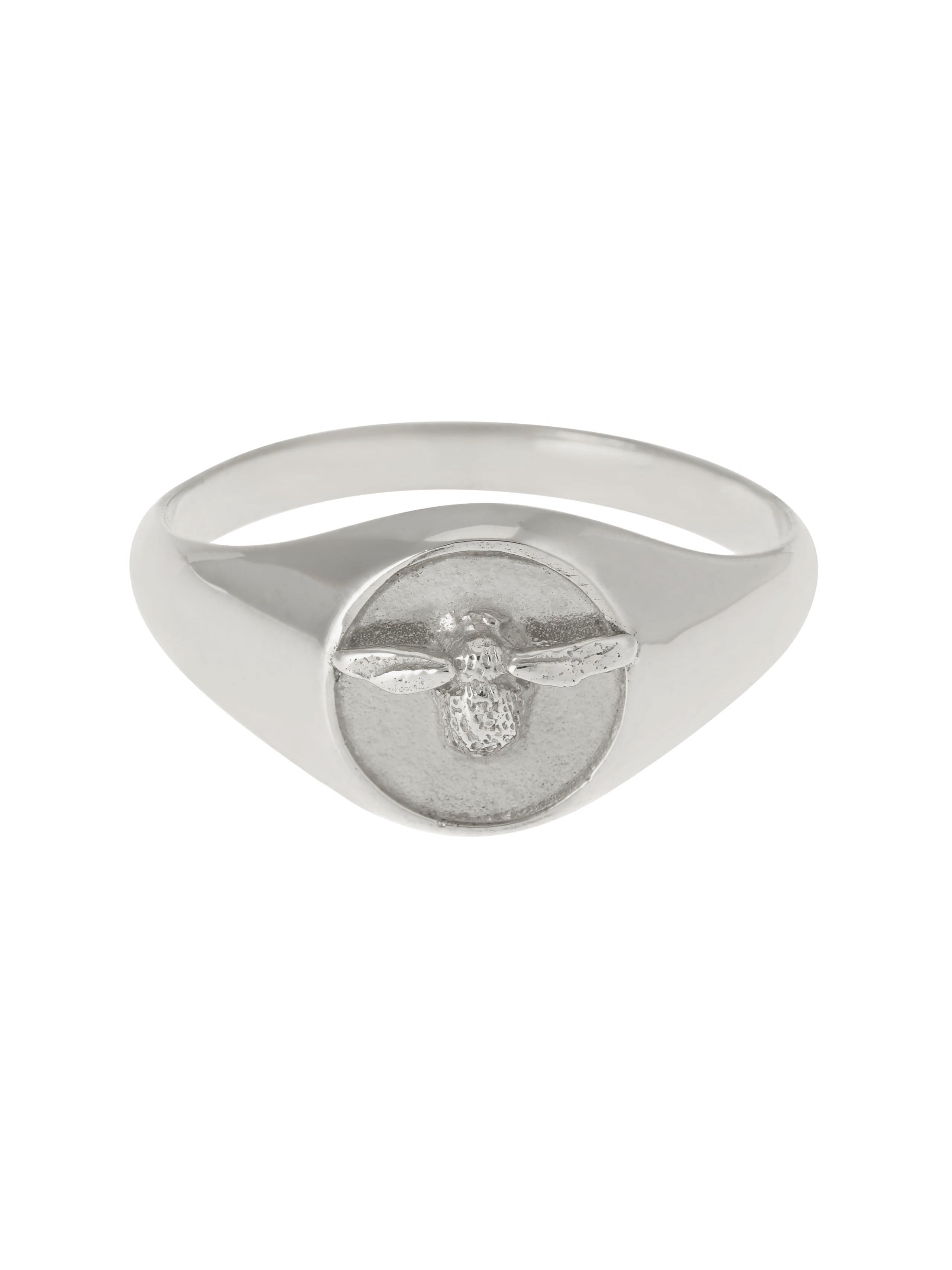 Signet Ring with Itsy Bitsy Bee - image 13 | platinum