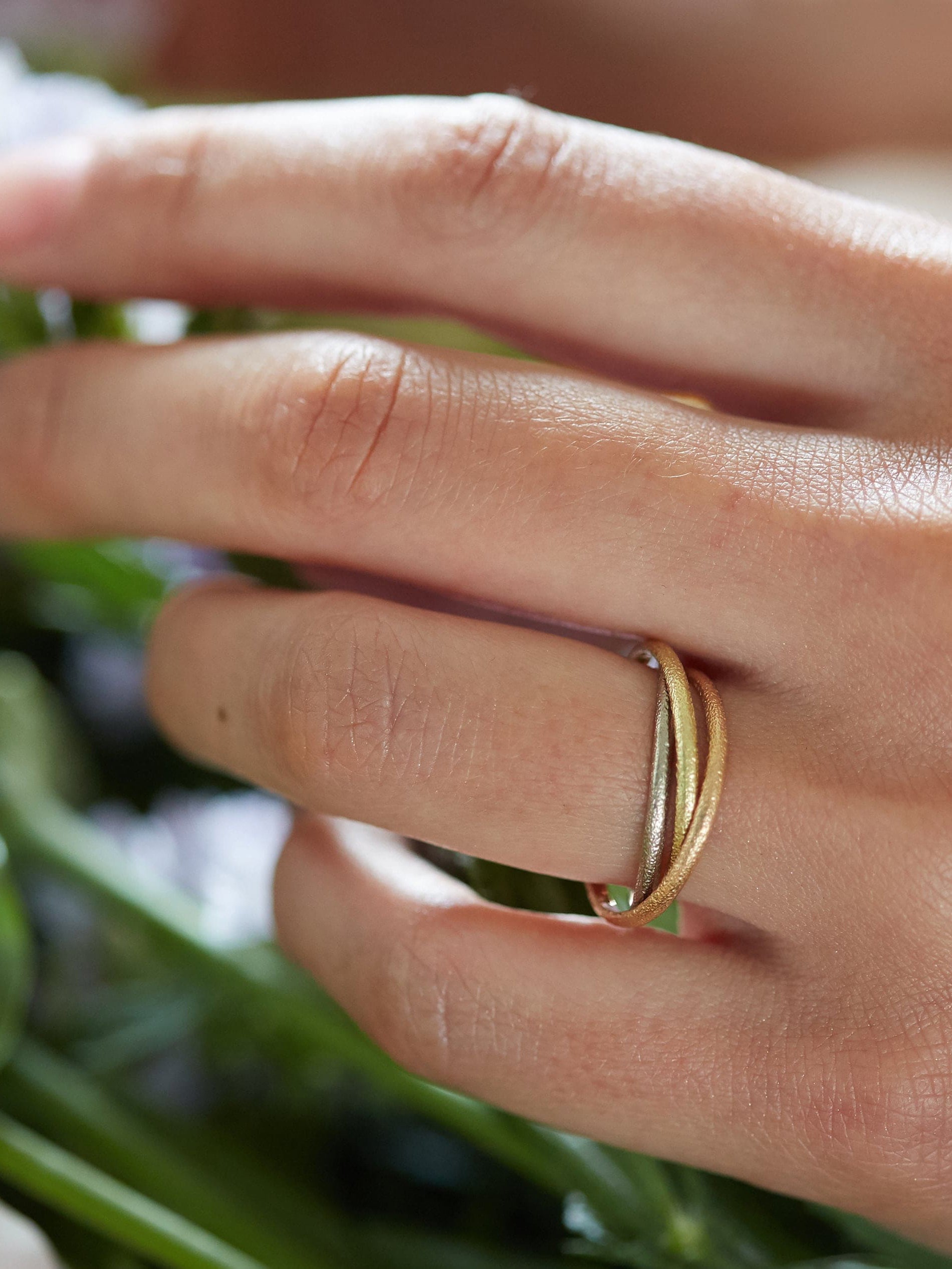 Bee Textured Russian Wedding Ring - image 2
