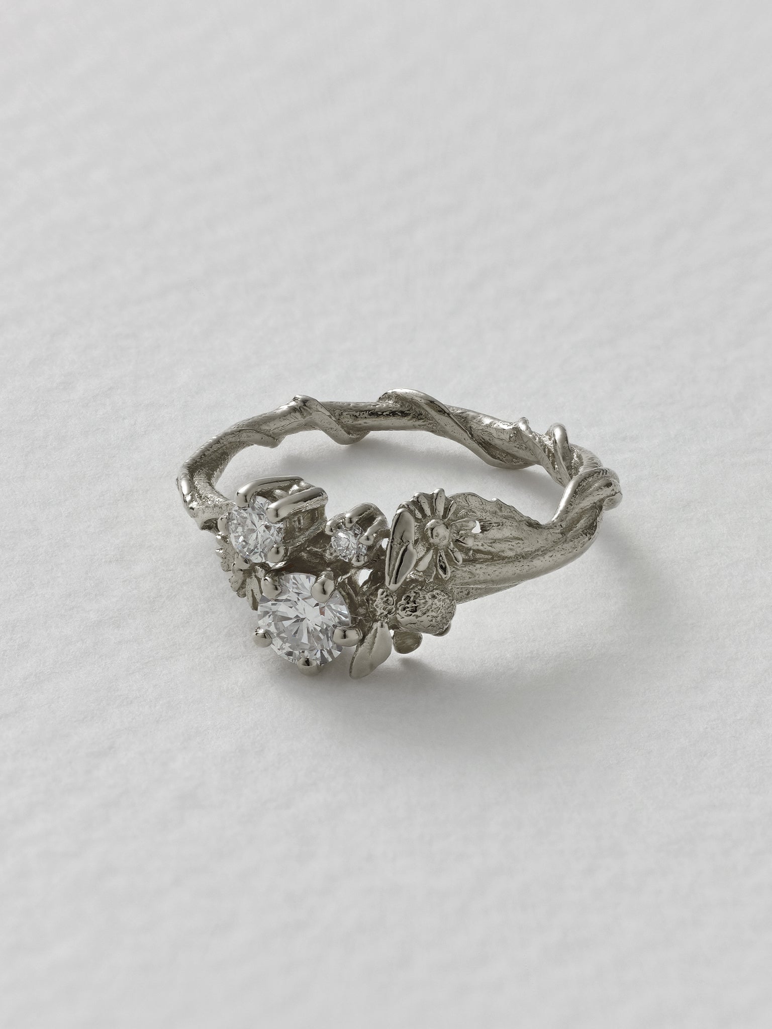 Beekeeper Three Diamond Trilogy Ring - image 8 | 18ct white gold