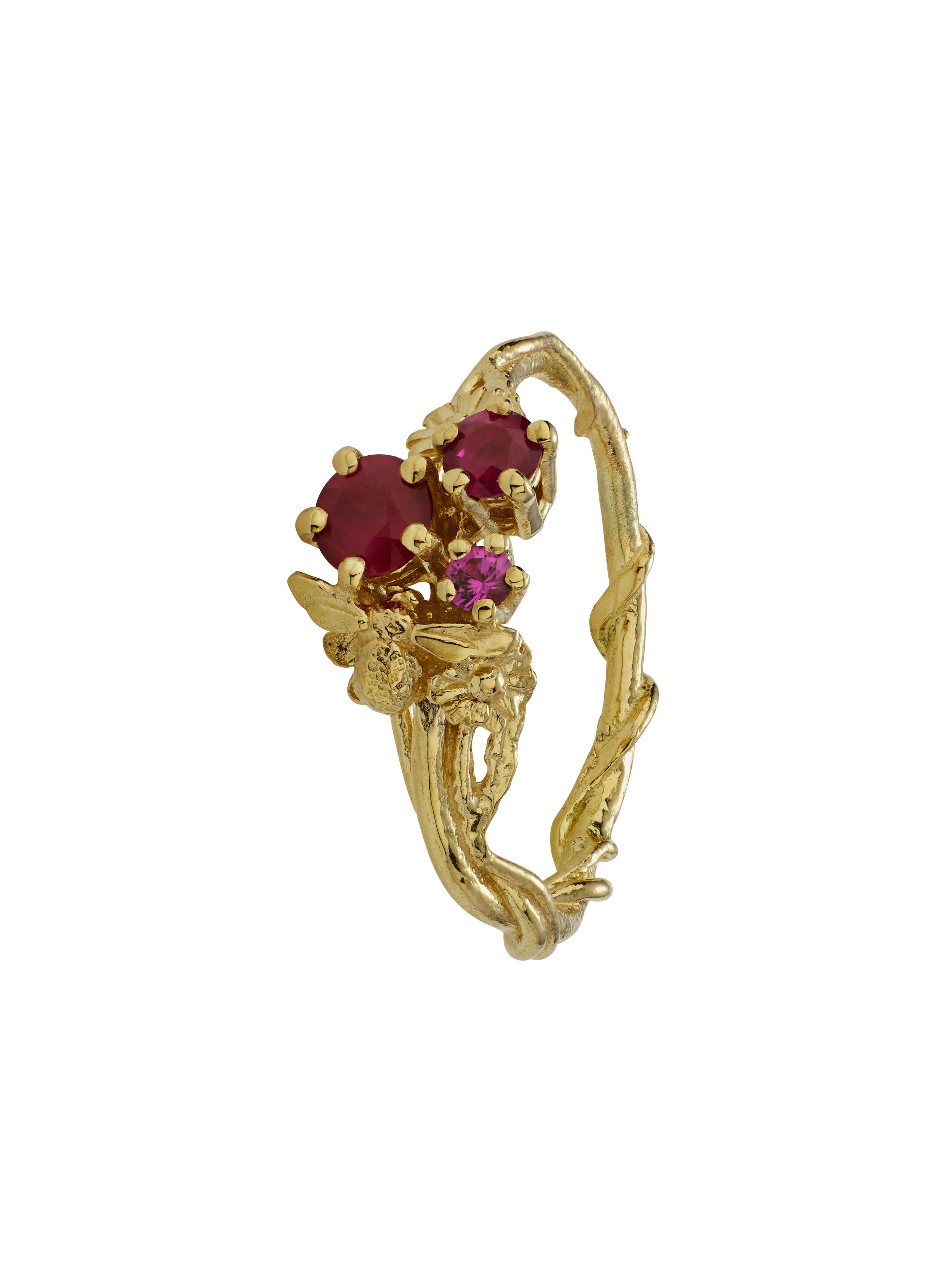 Ruby Trilogy Beekeeper Ring - image 1 | 18ct yellow gold
