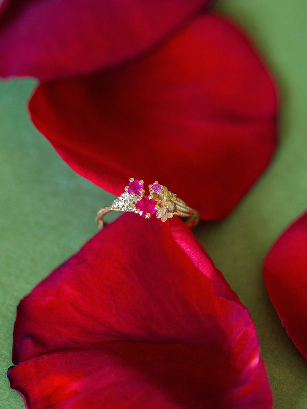 Ruby Beekeeper Trilogy Ring