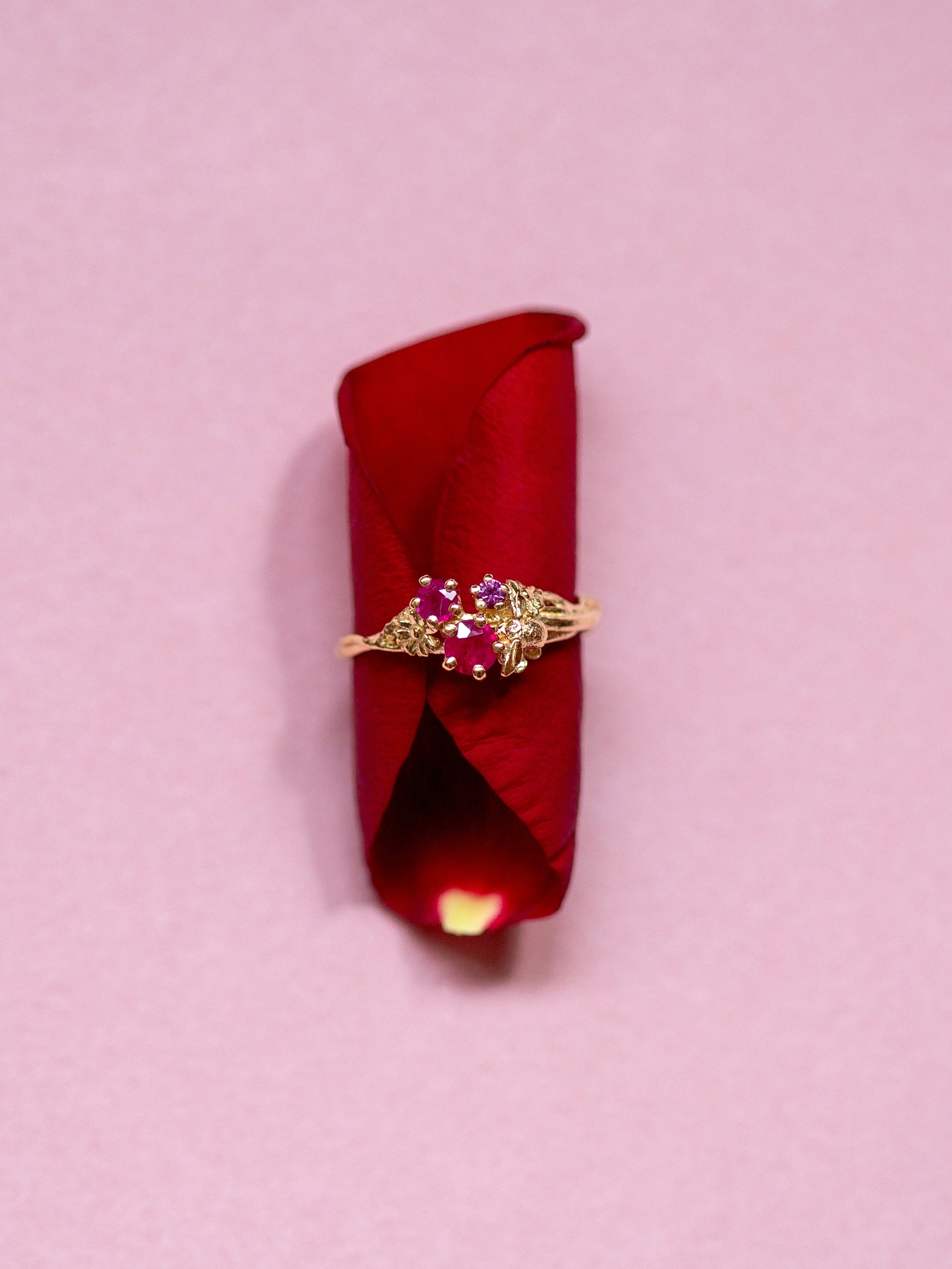 Ruby Trilogy Beekeeper Ring - image 3